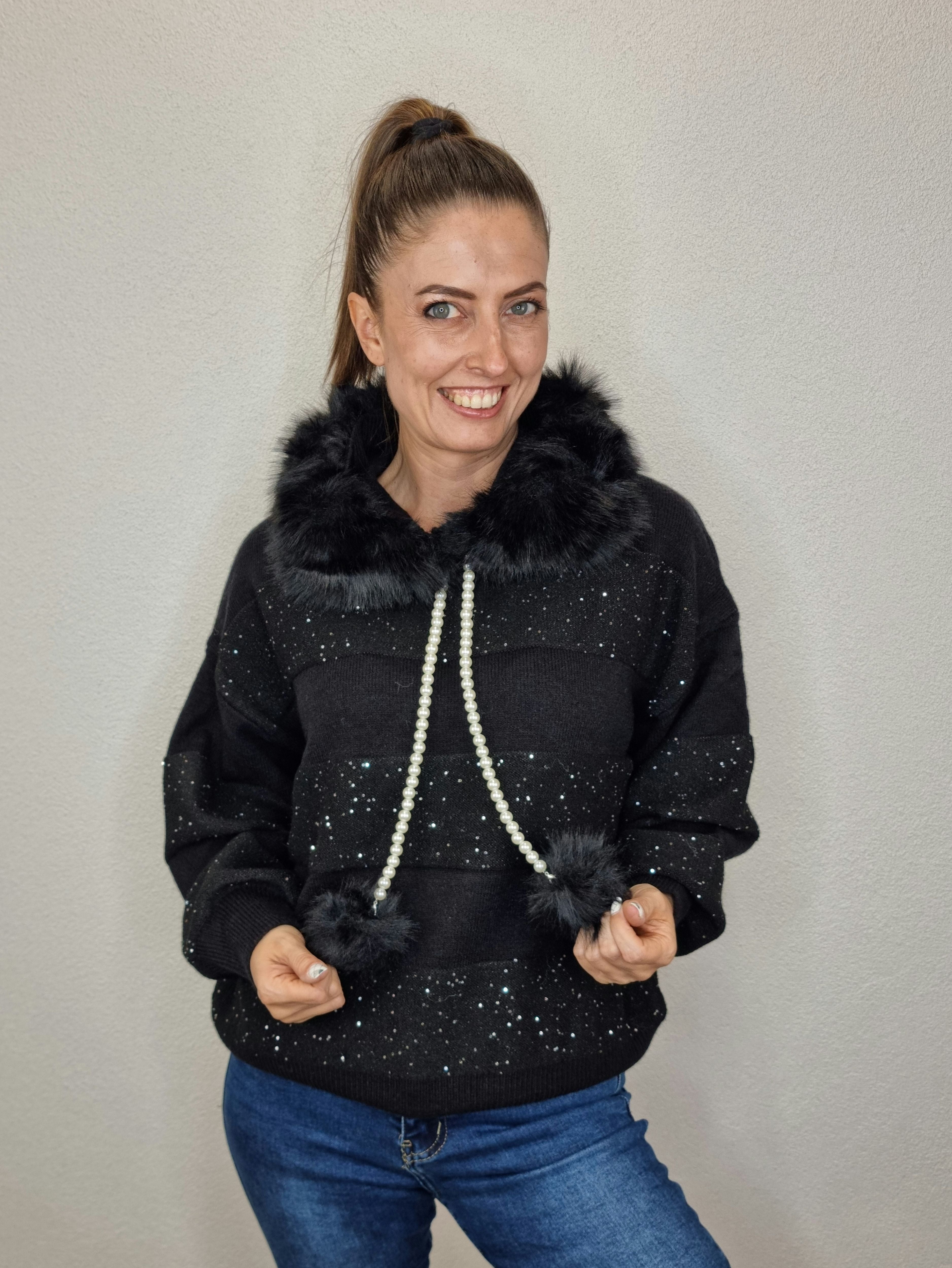 PULL CIVICO PELUCHE NERO