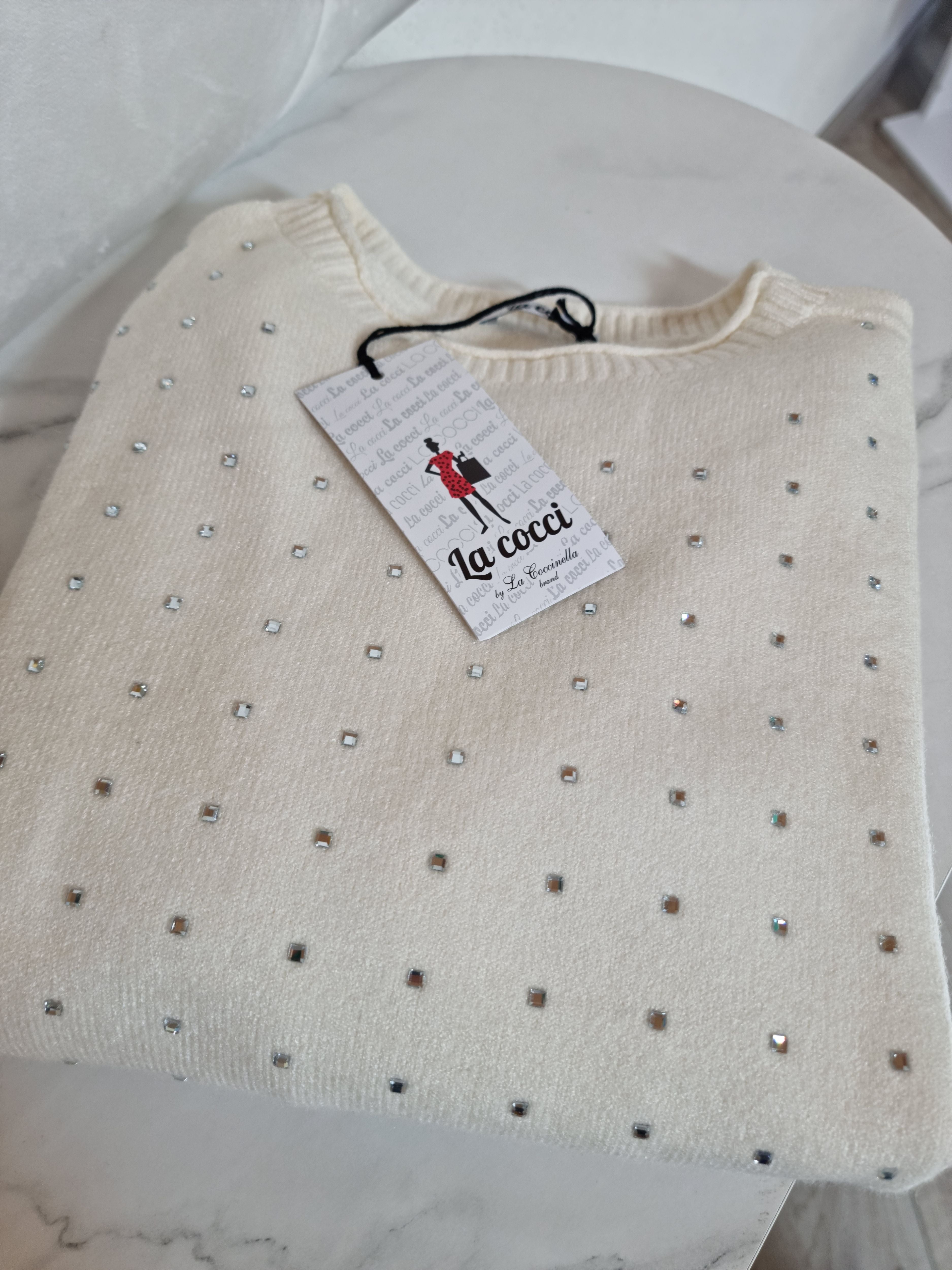PULL COCCINELLA STRASS PANNA
