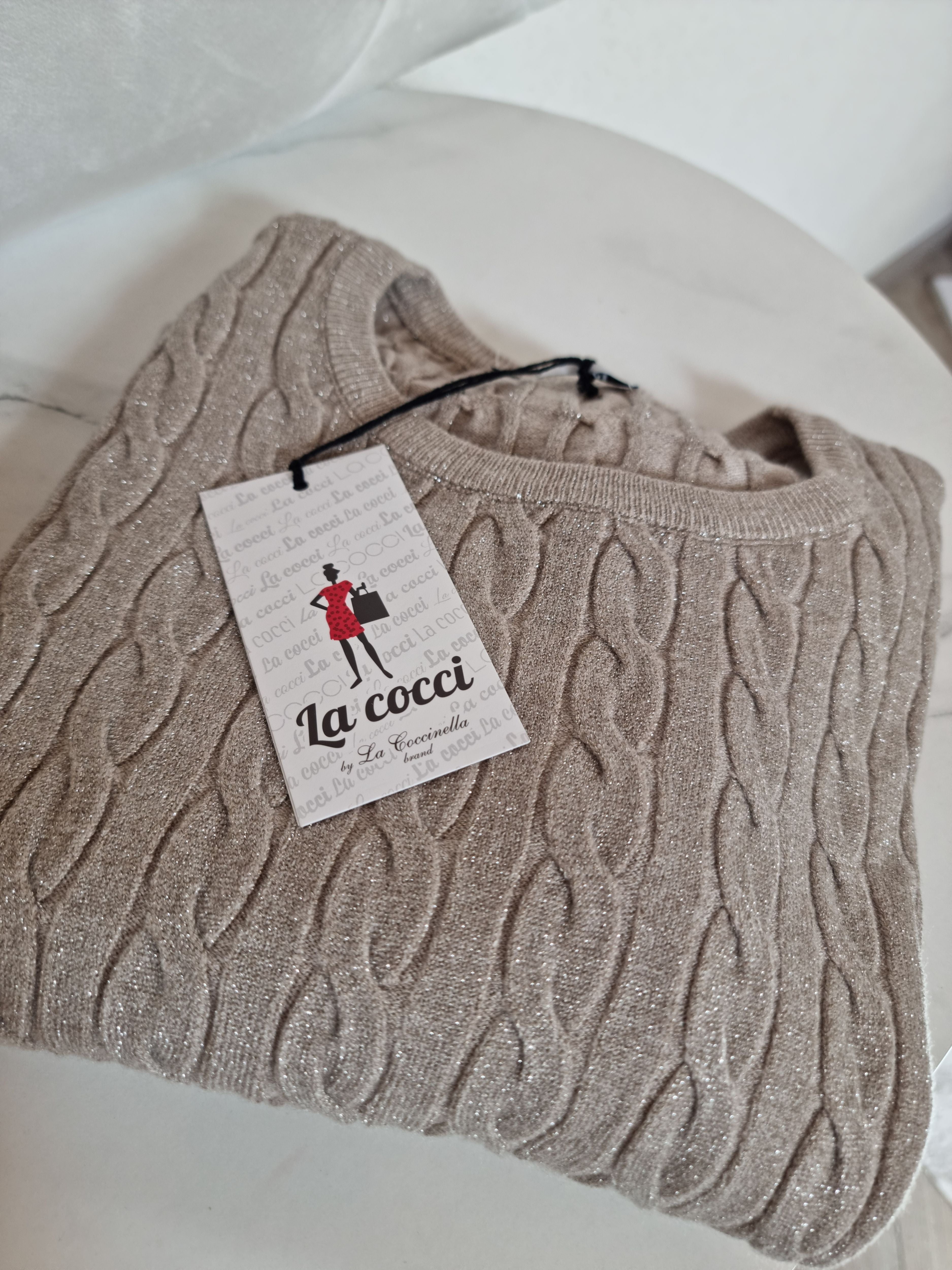 PULL COCCINELLA TRECCIA LUREX