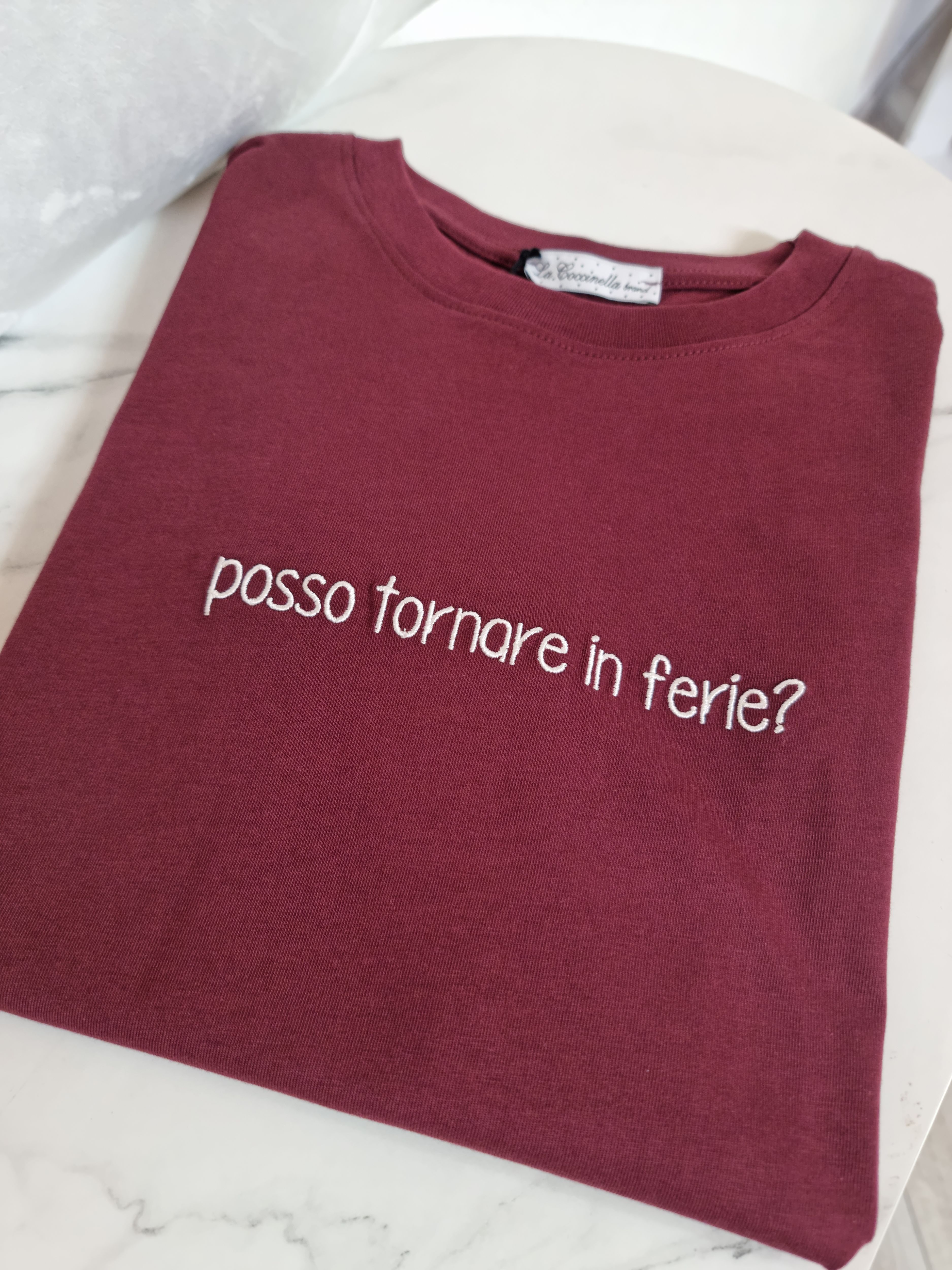 T-SHIRT COCCINELLA FERIE BORDEAUX