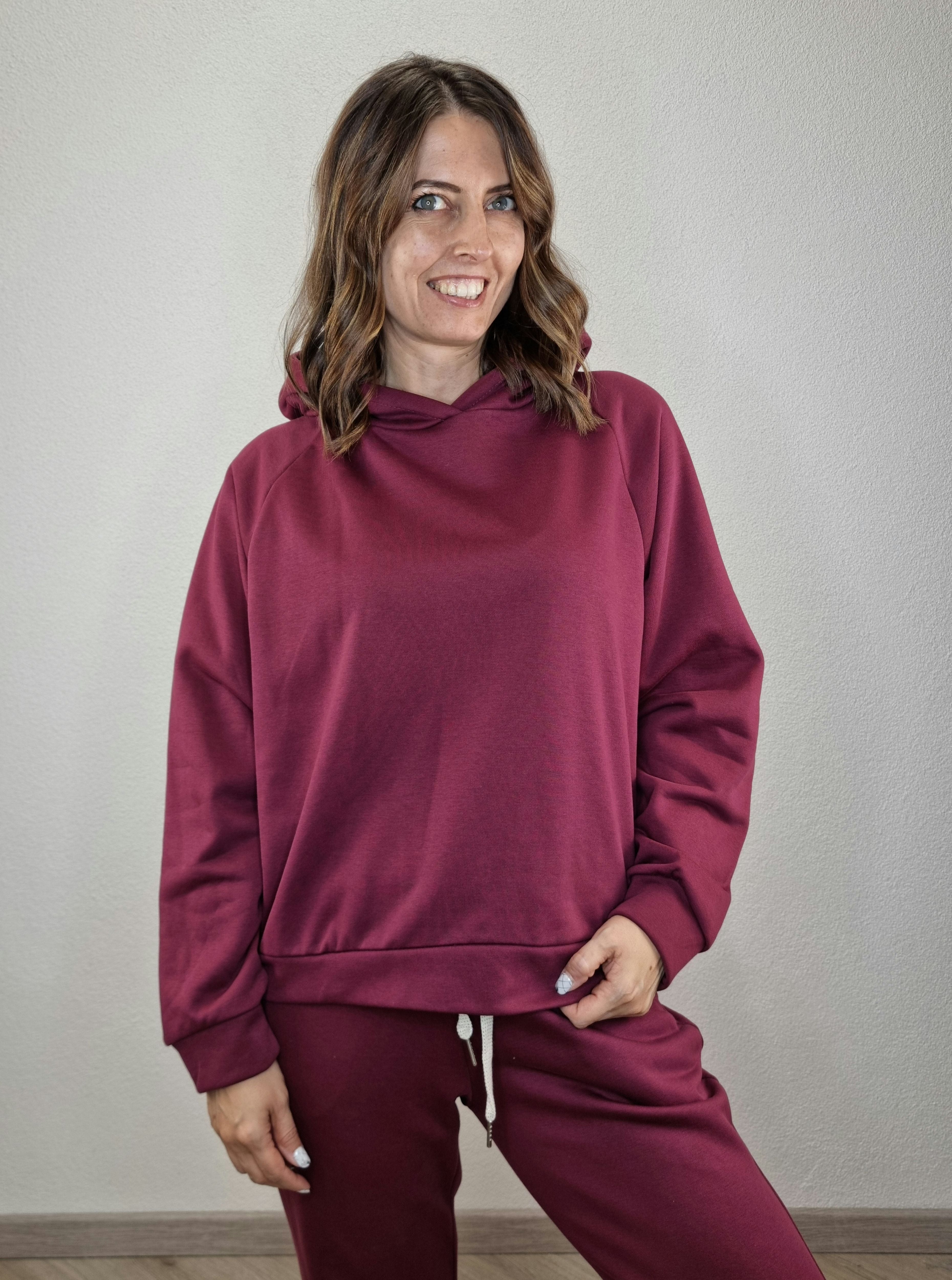 FELPA BASIC BORDEAUX