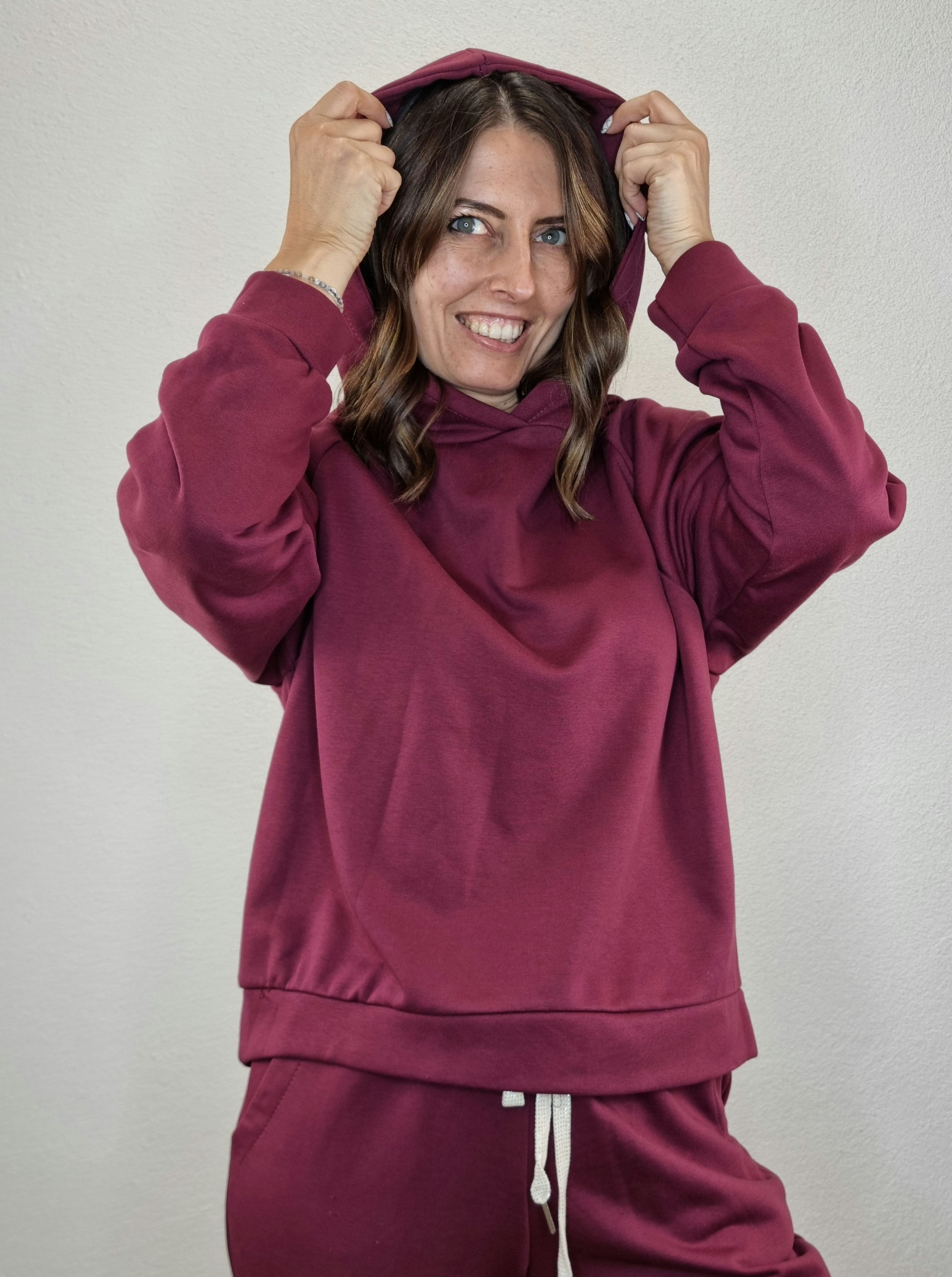 FELPA BASIC BORDEAUX
