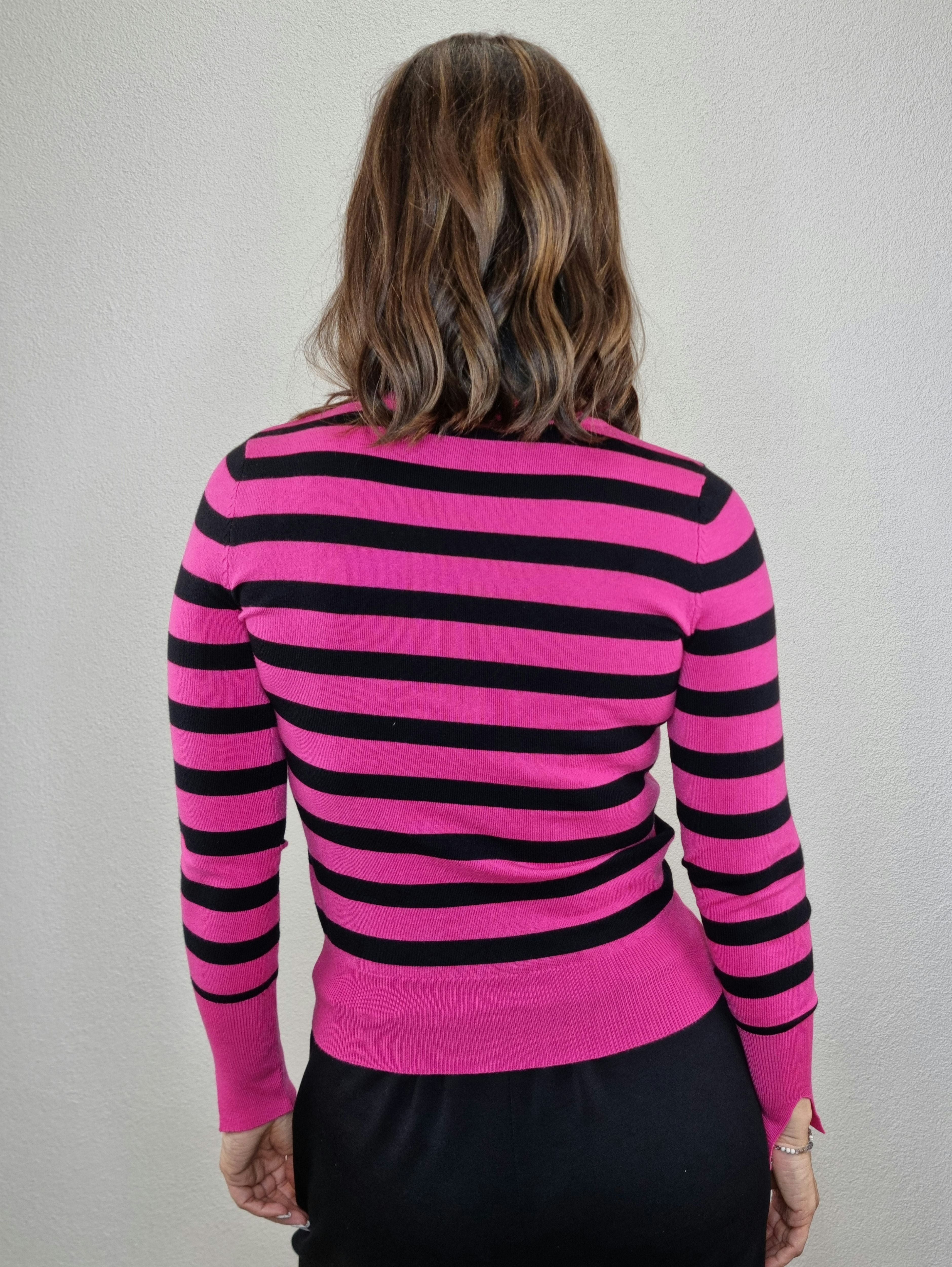 PULL RIGHE FUCSIA