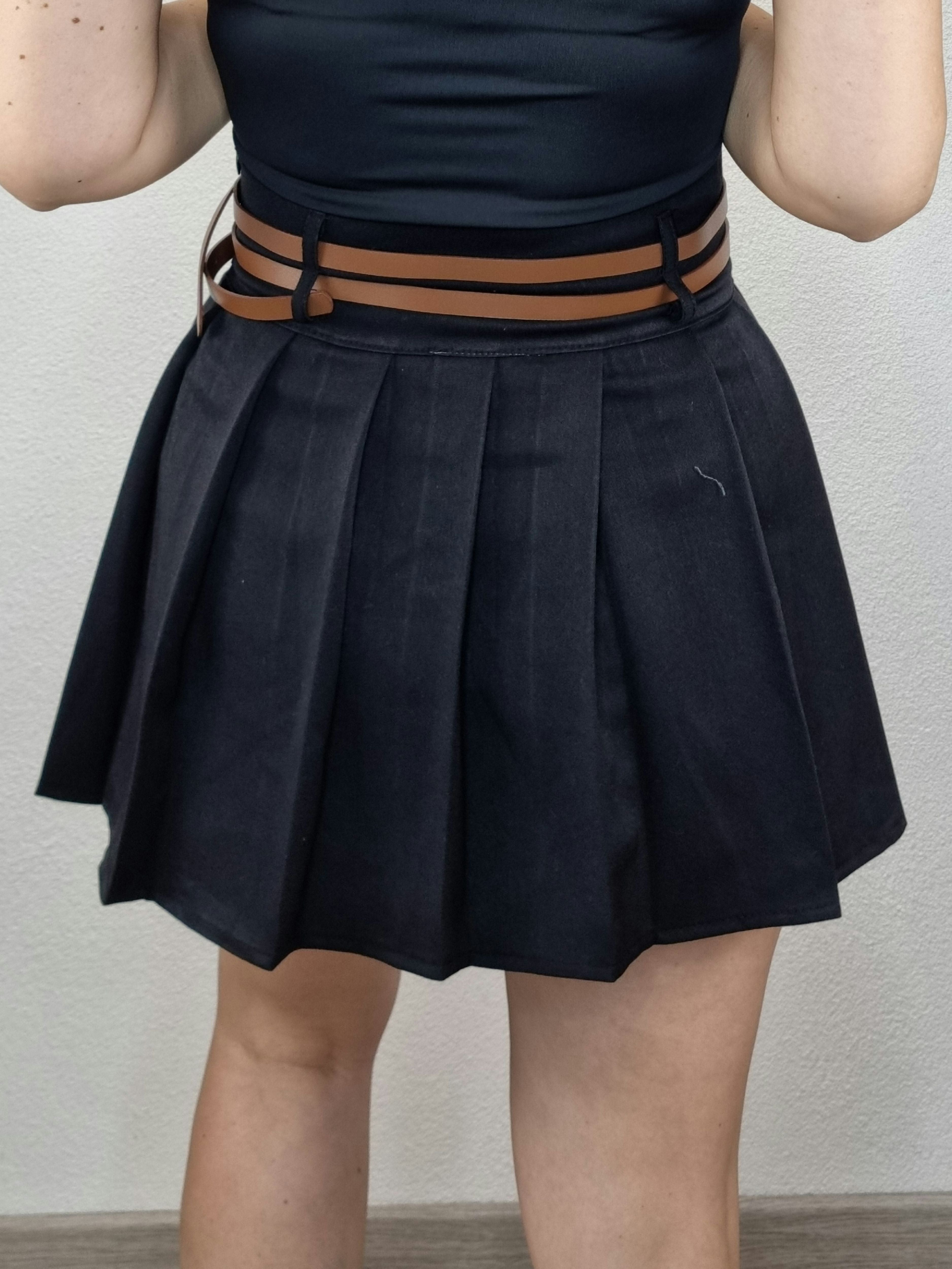 MINI GONNA PLISSE' NERA