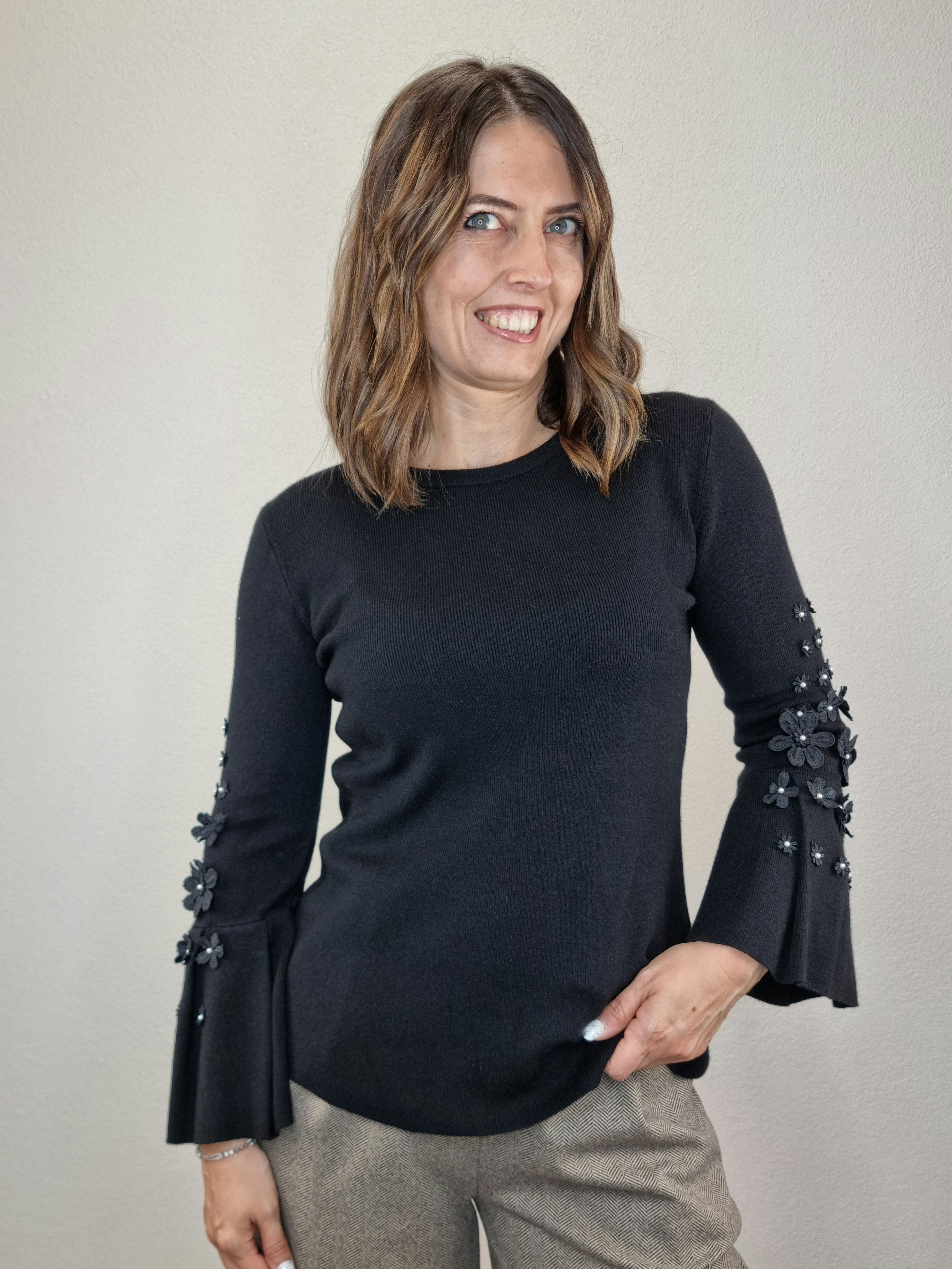 PULL FIORE NERO