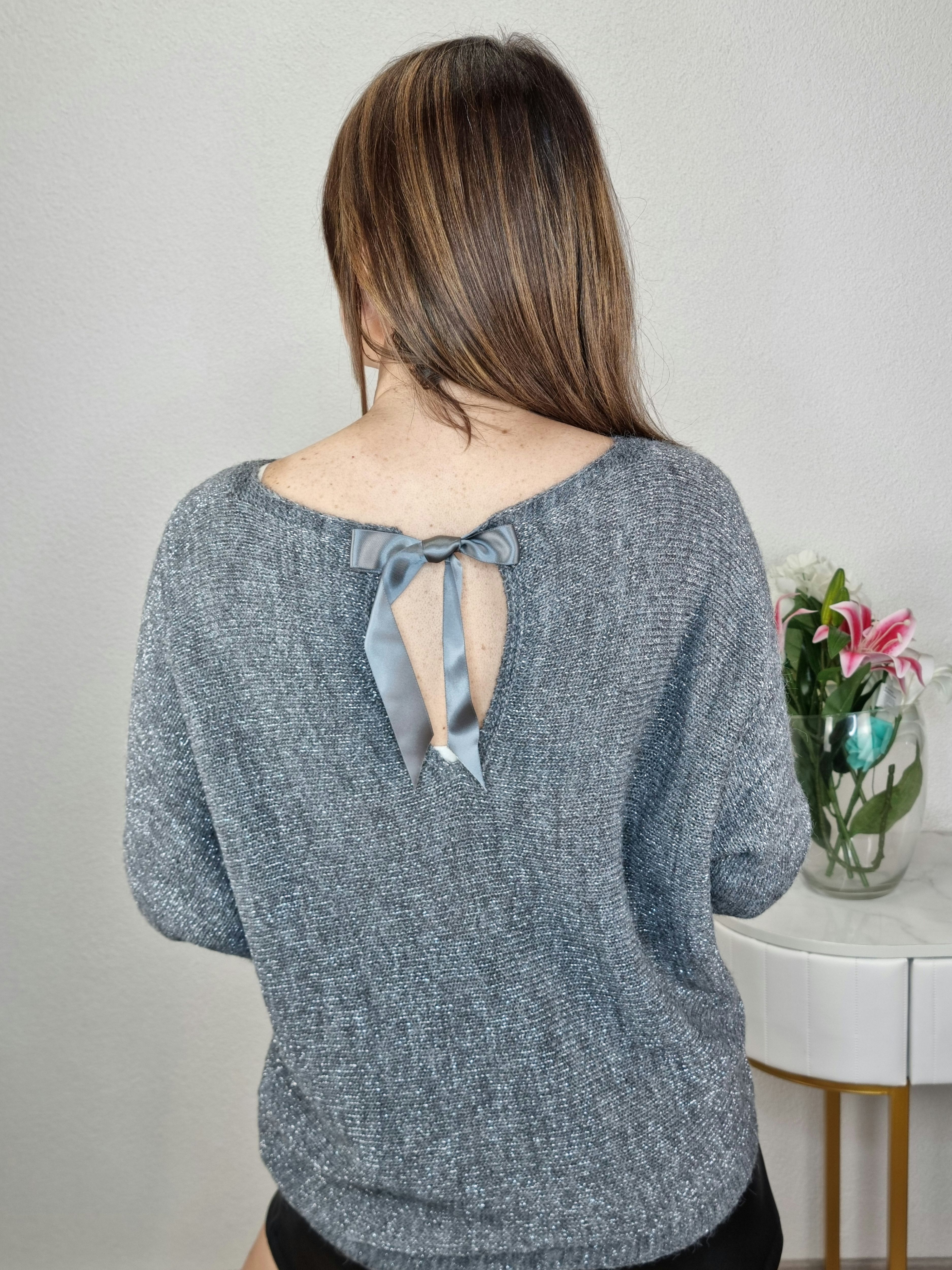 PULL LUREX GRIGIO