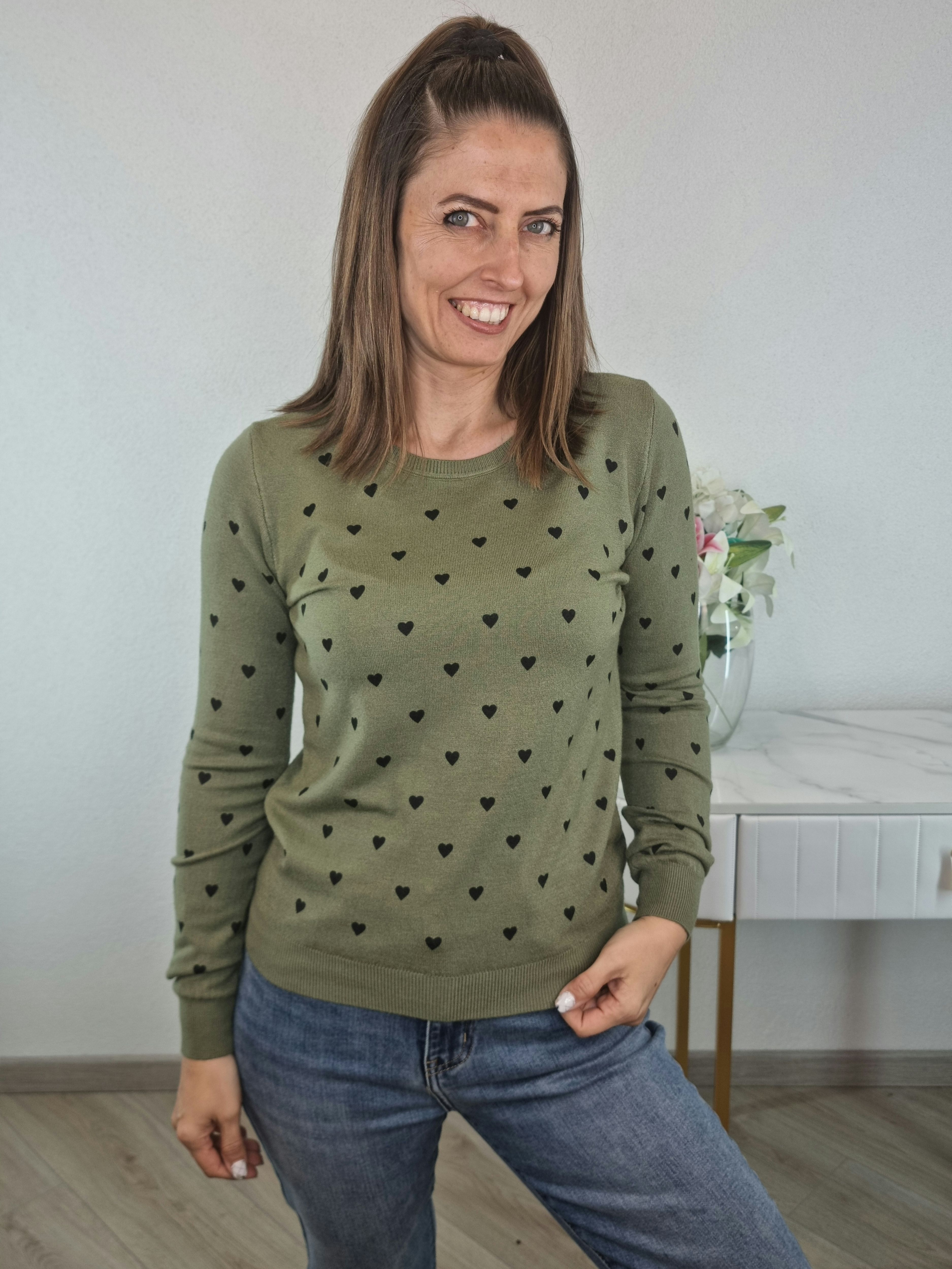 PULL CUORI VERDE