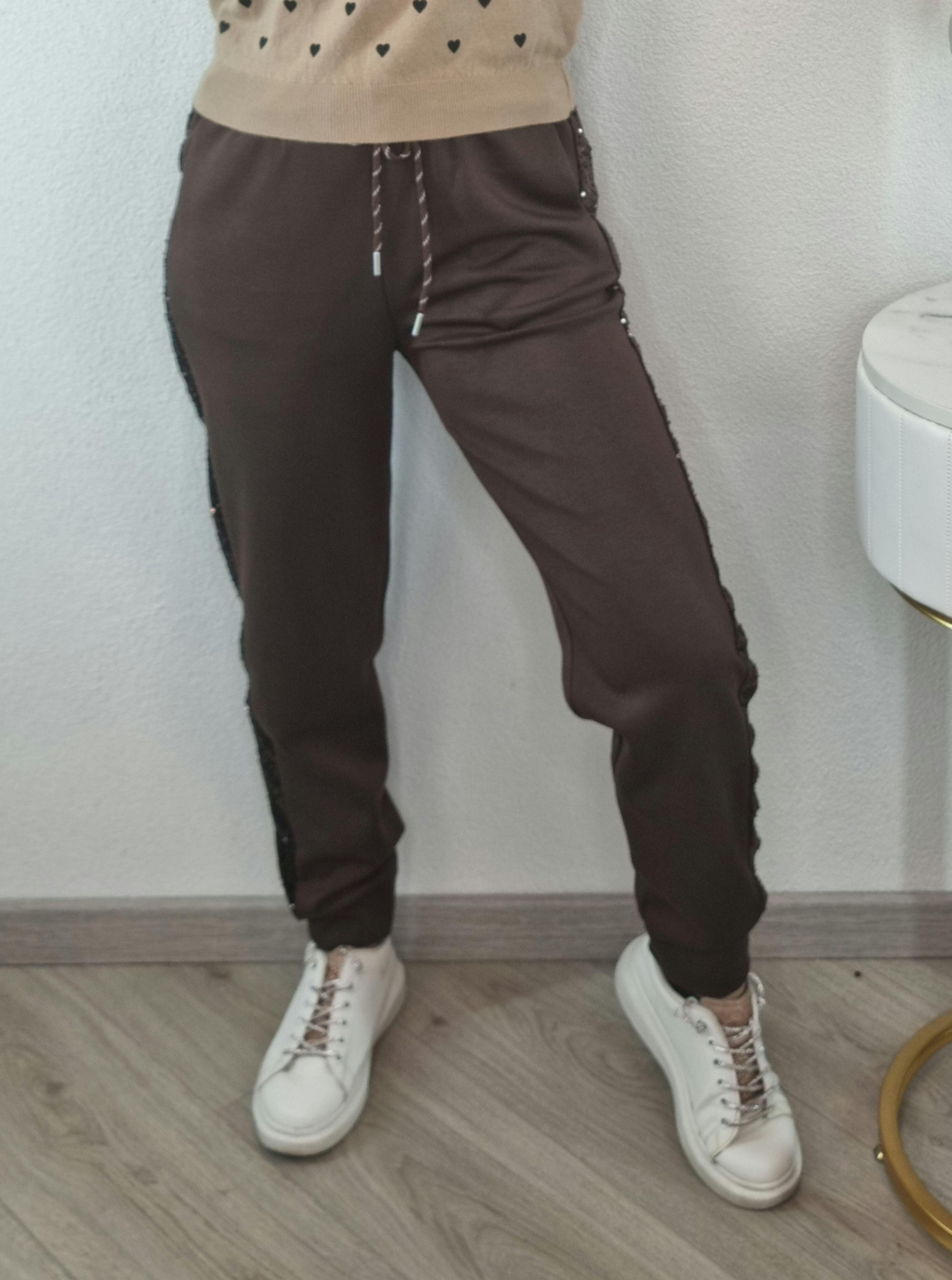 PANTALONE PAILETTES MORO