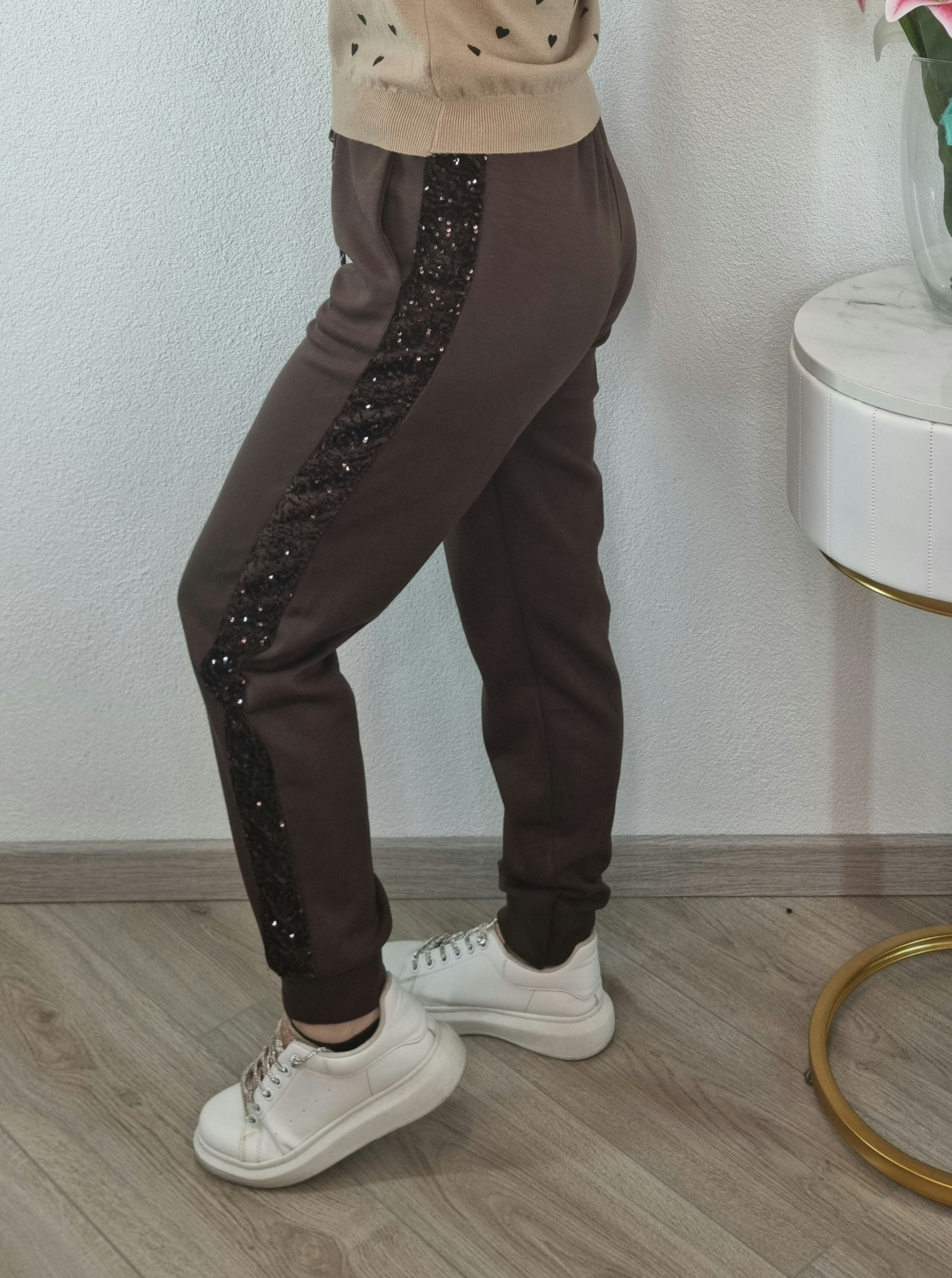 PANTALONE PAILETTES MORO