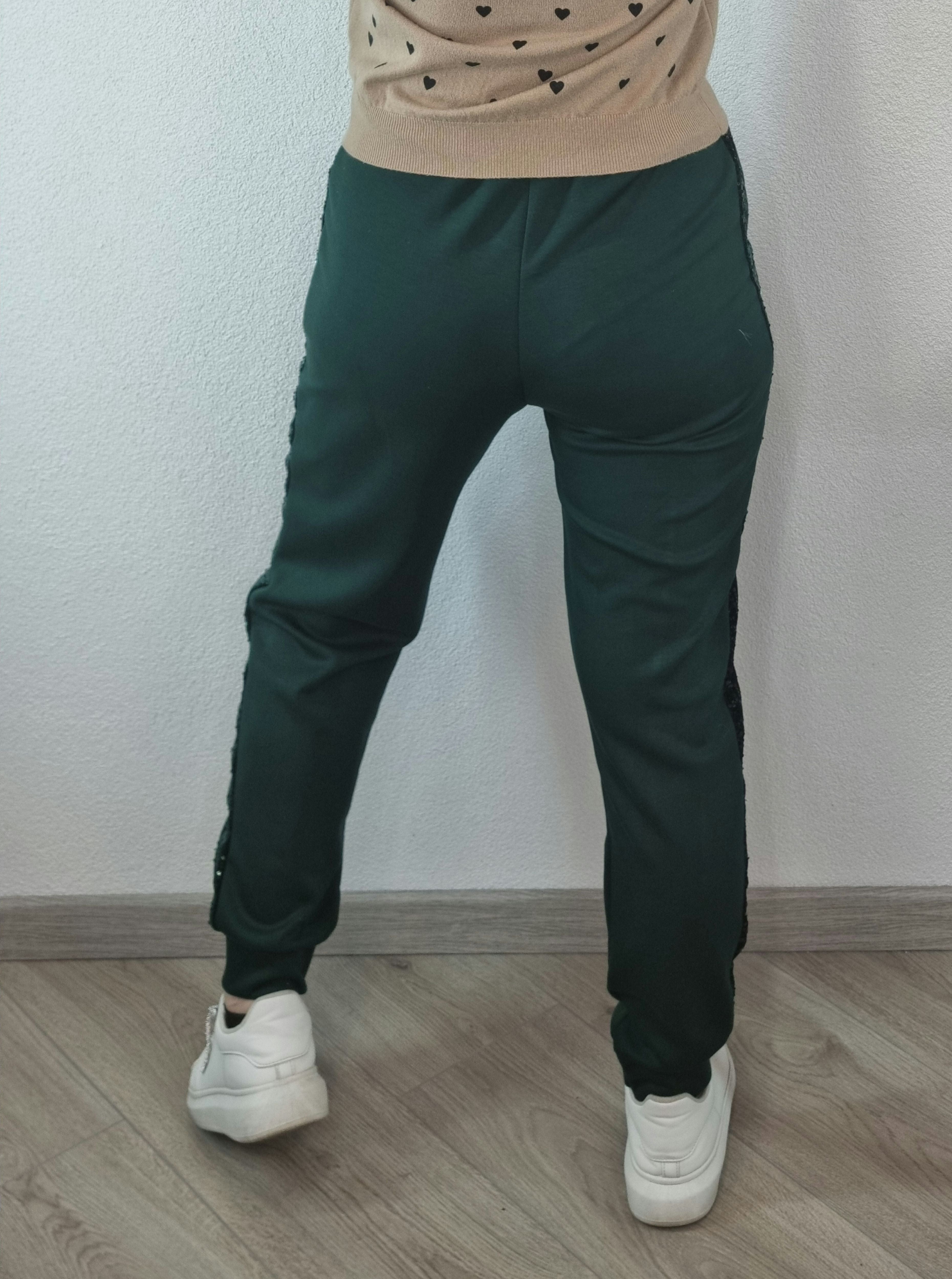 PANTALONE PAILETTES VERDE