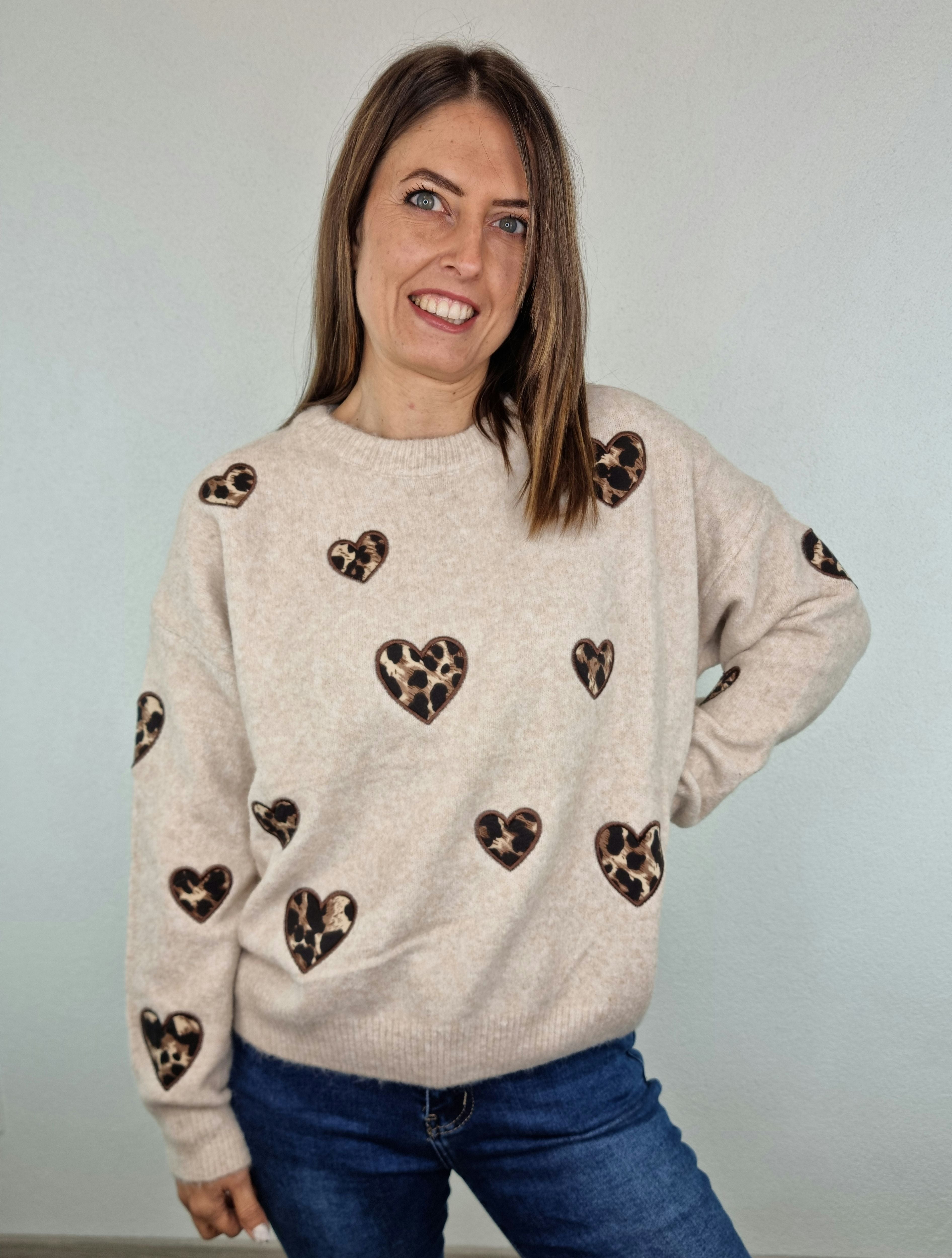 PULL CIVICO CUORE LEO BEIGE
