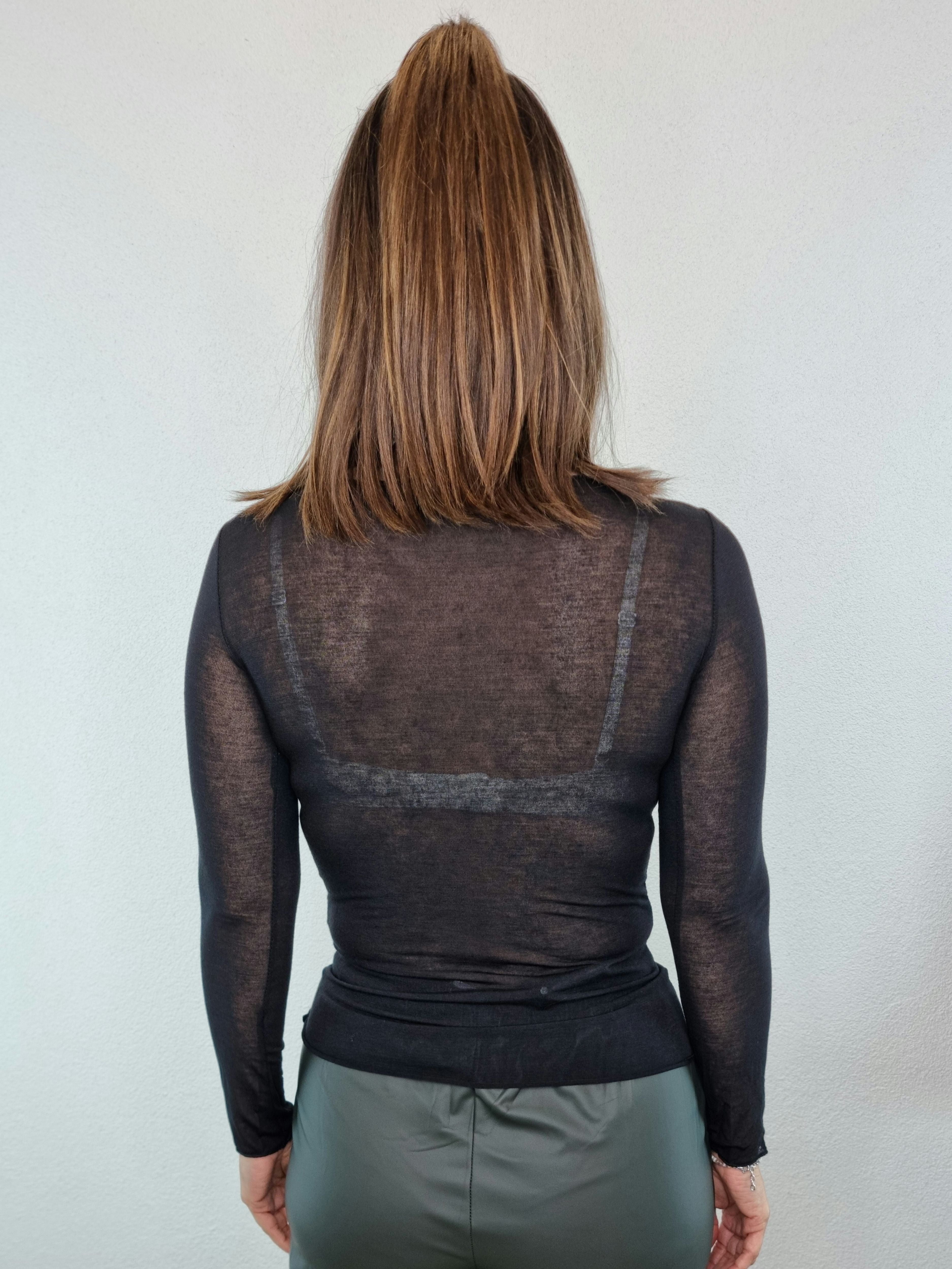 MAGLIA MISTO CASHMERE  NERO