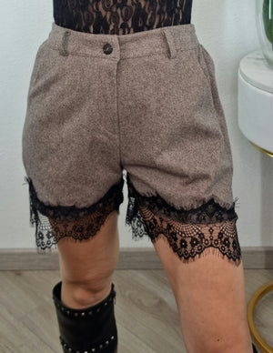 SHORT PANNO TAUPE
