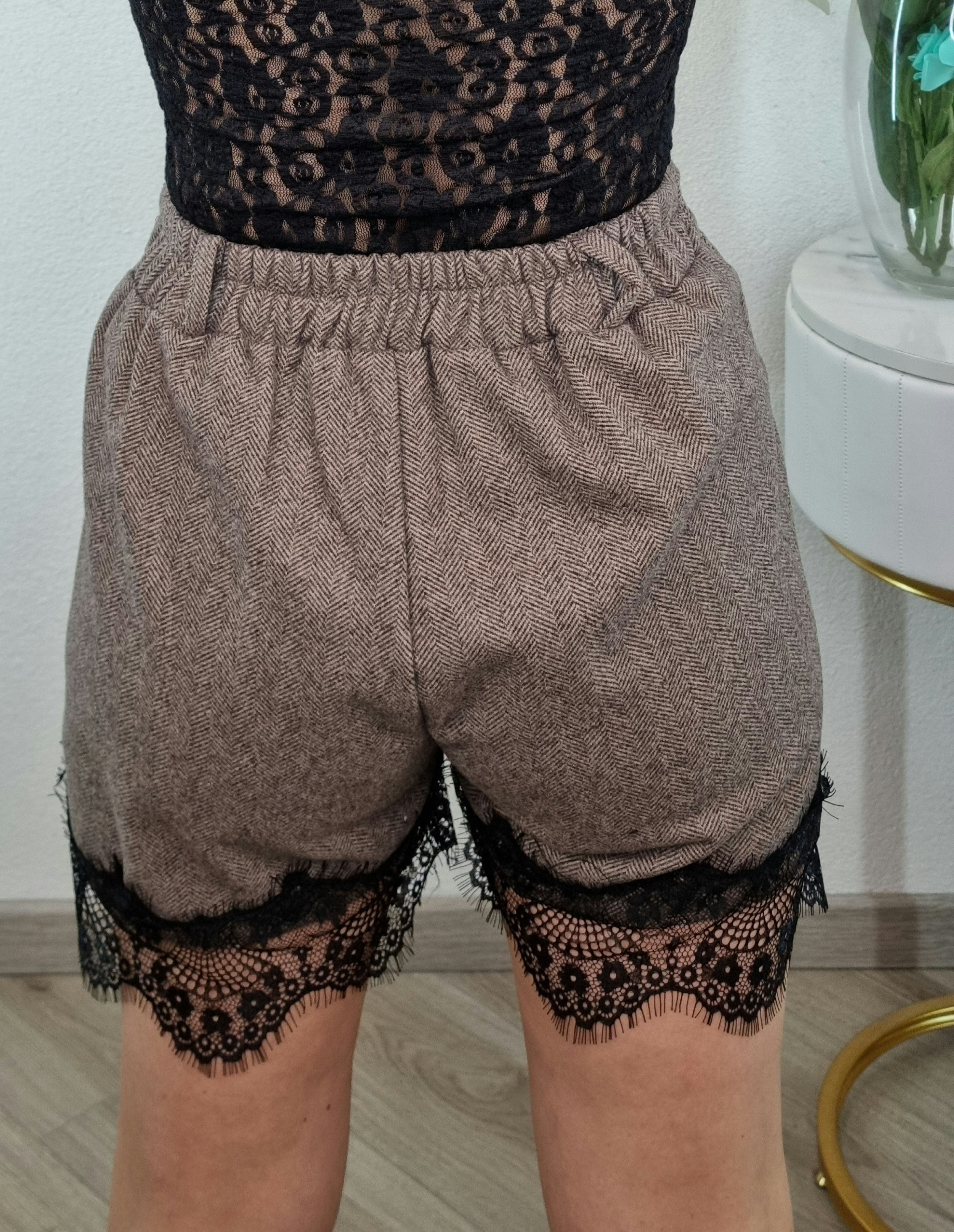 SHORT PANNO TAUPE