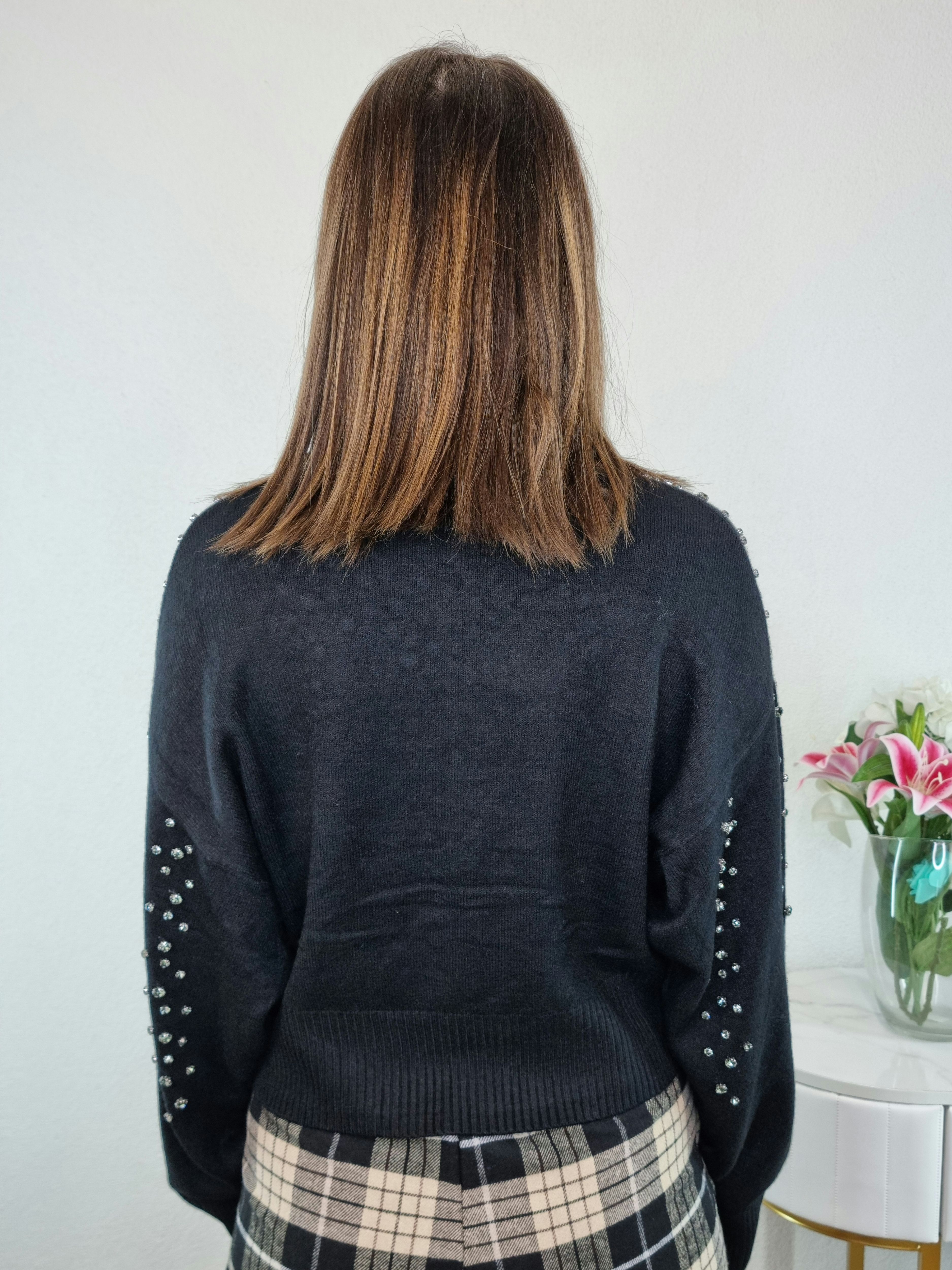 PULL STRASS NERO
