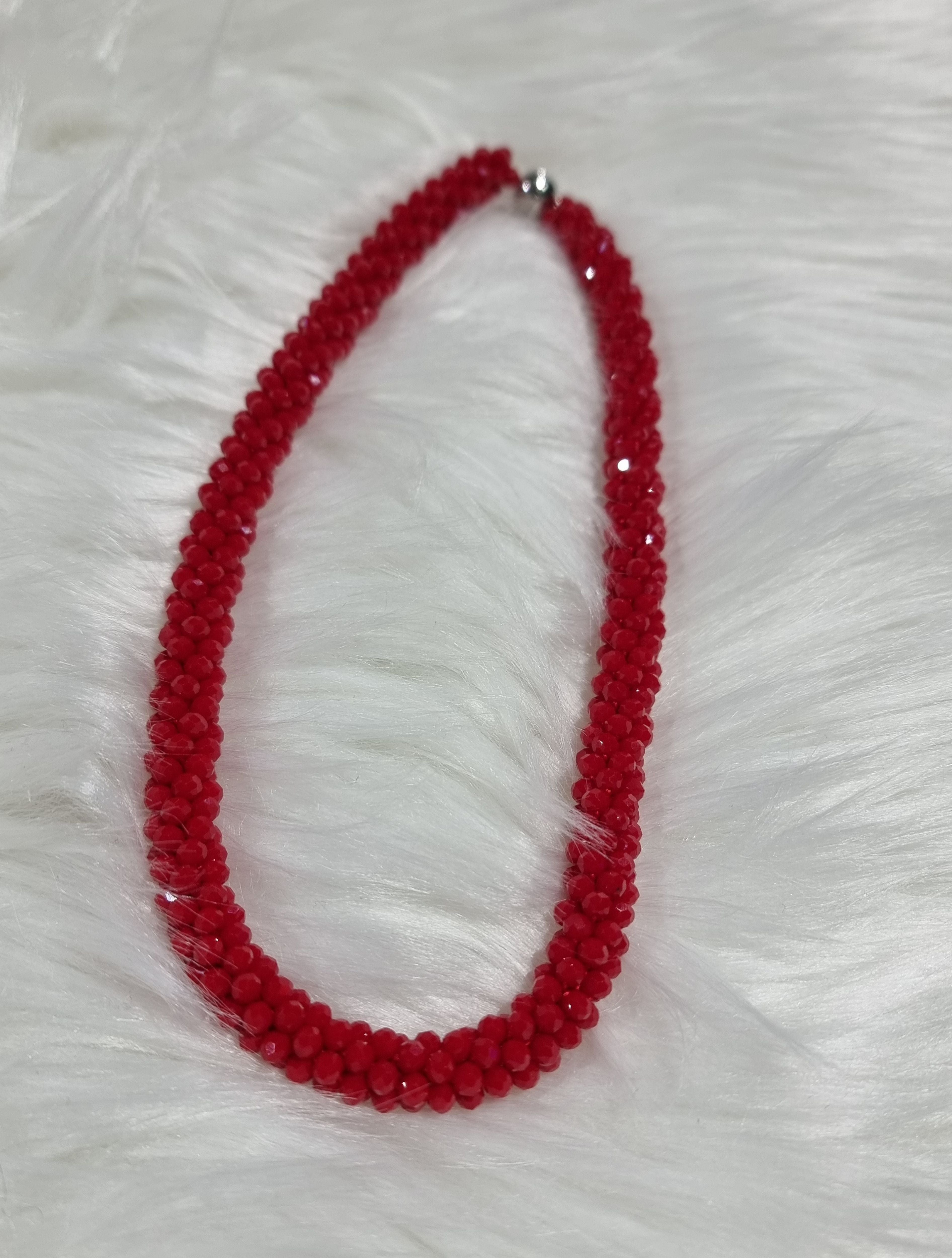 COLLANA STRASS ROSSA