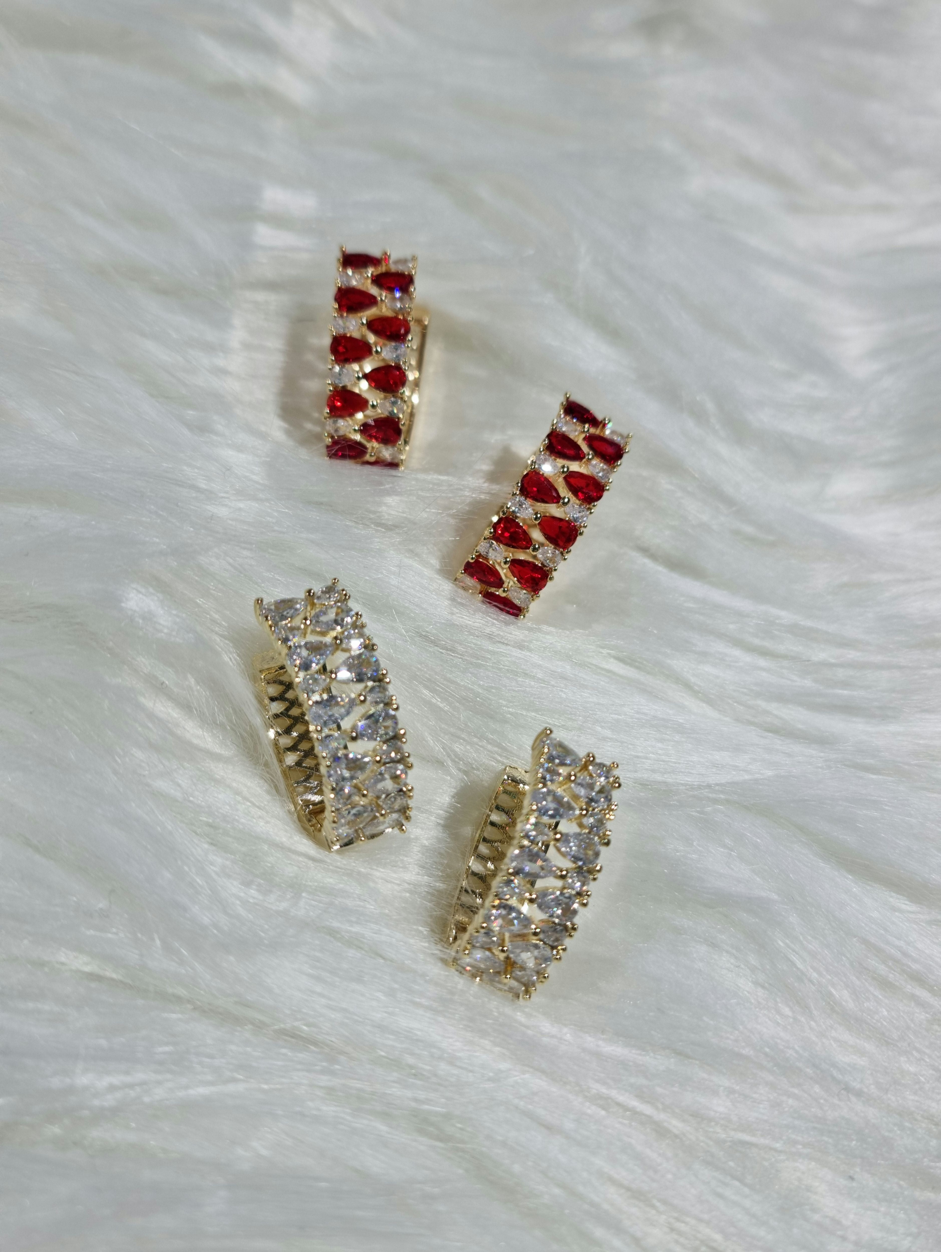 ORECCHINO STRASS ARGENTO