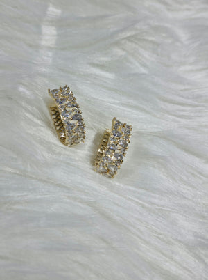 ORECCHINO STRASS ARGENTO