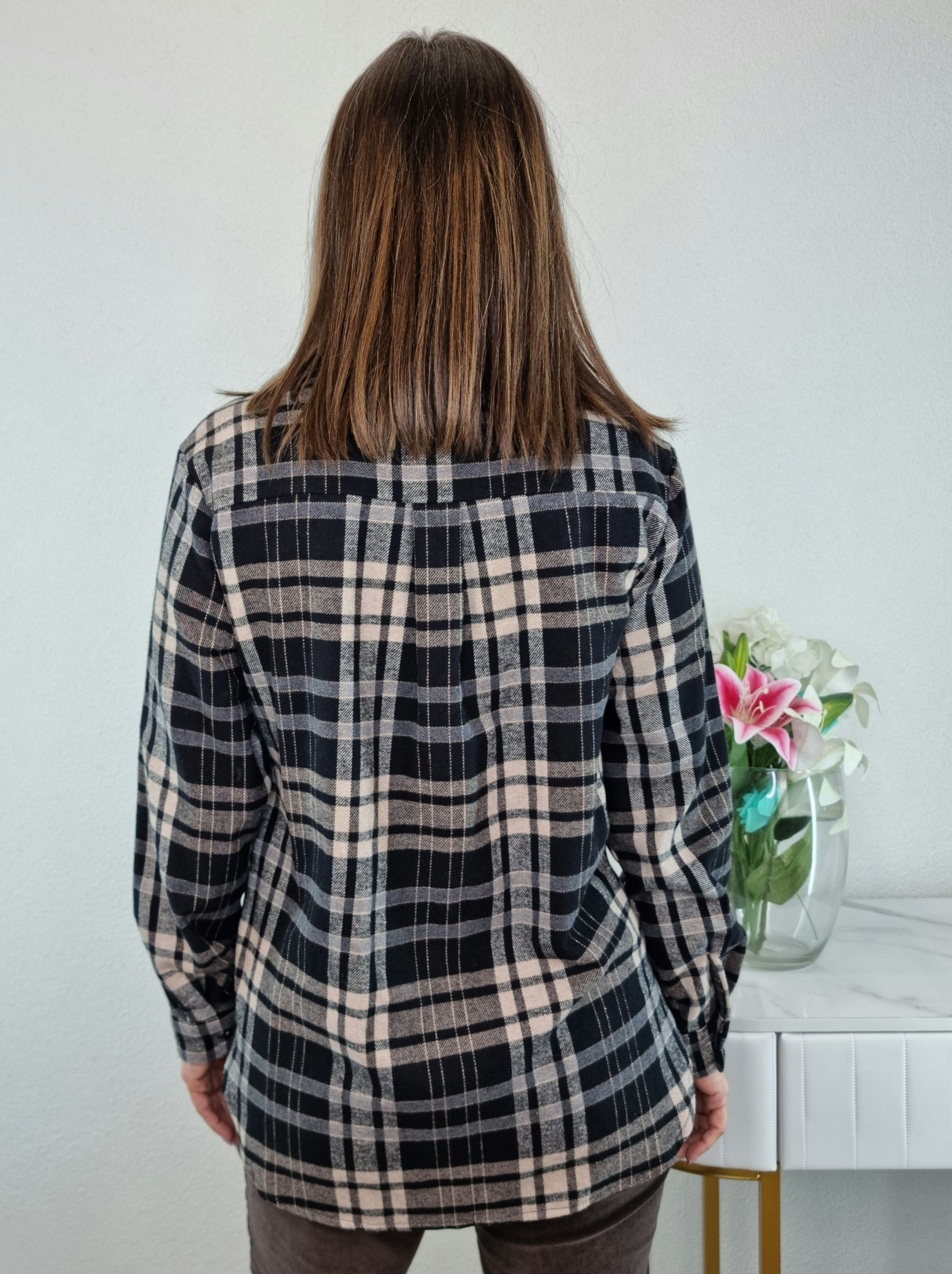 CAMICIA TARTAN NERA