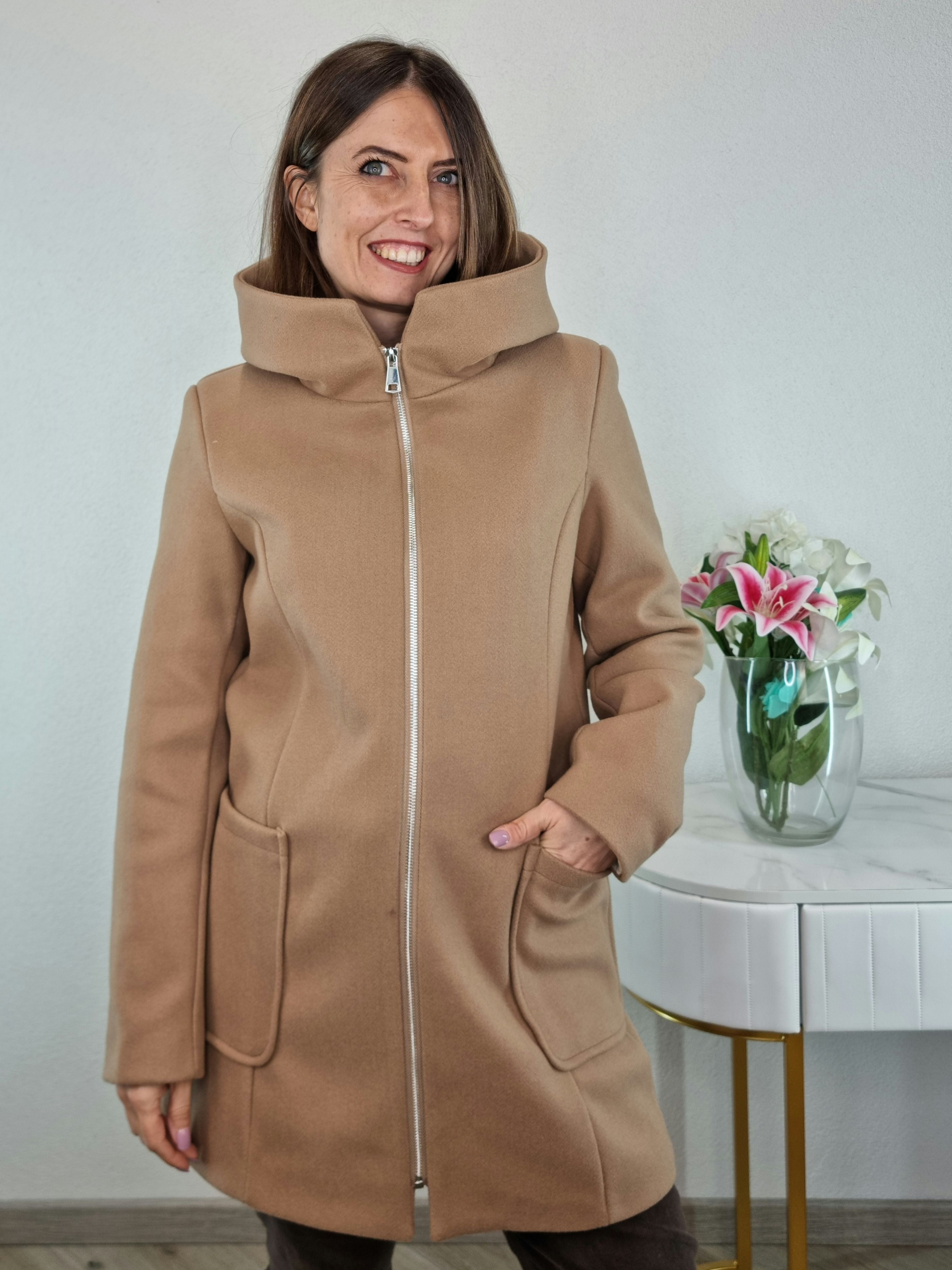 CAPPOTTO ZIP CAMMELLO