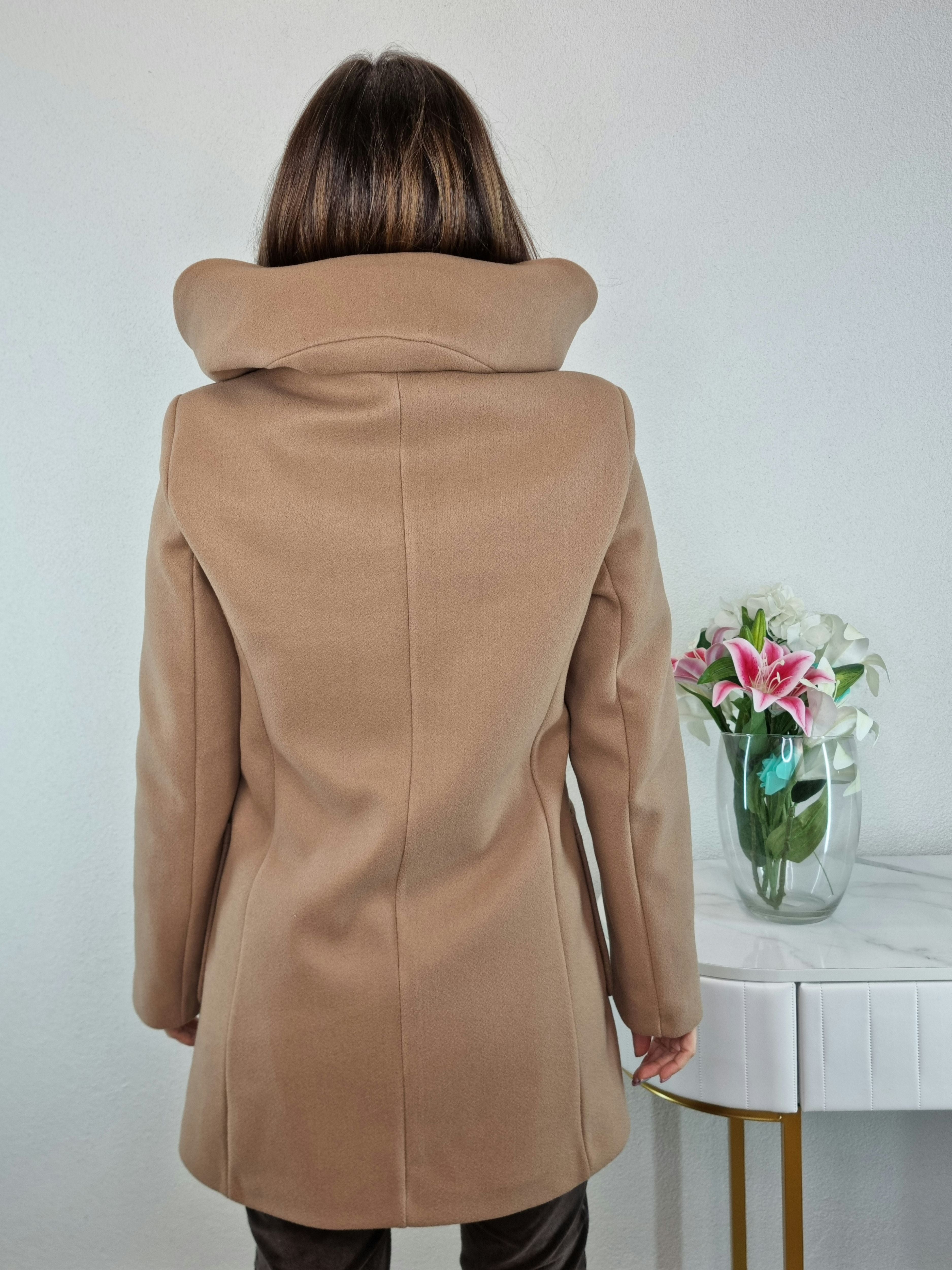 CAPPOTTO ZIP CAMMELLO