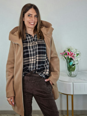 CAPPOTTO ZIP CAMMELLO