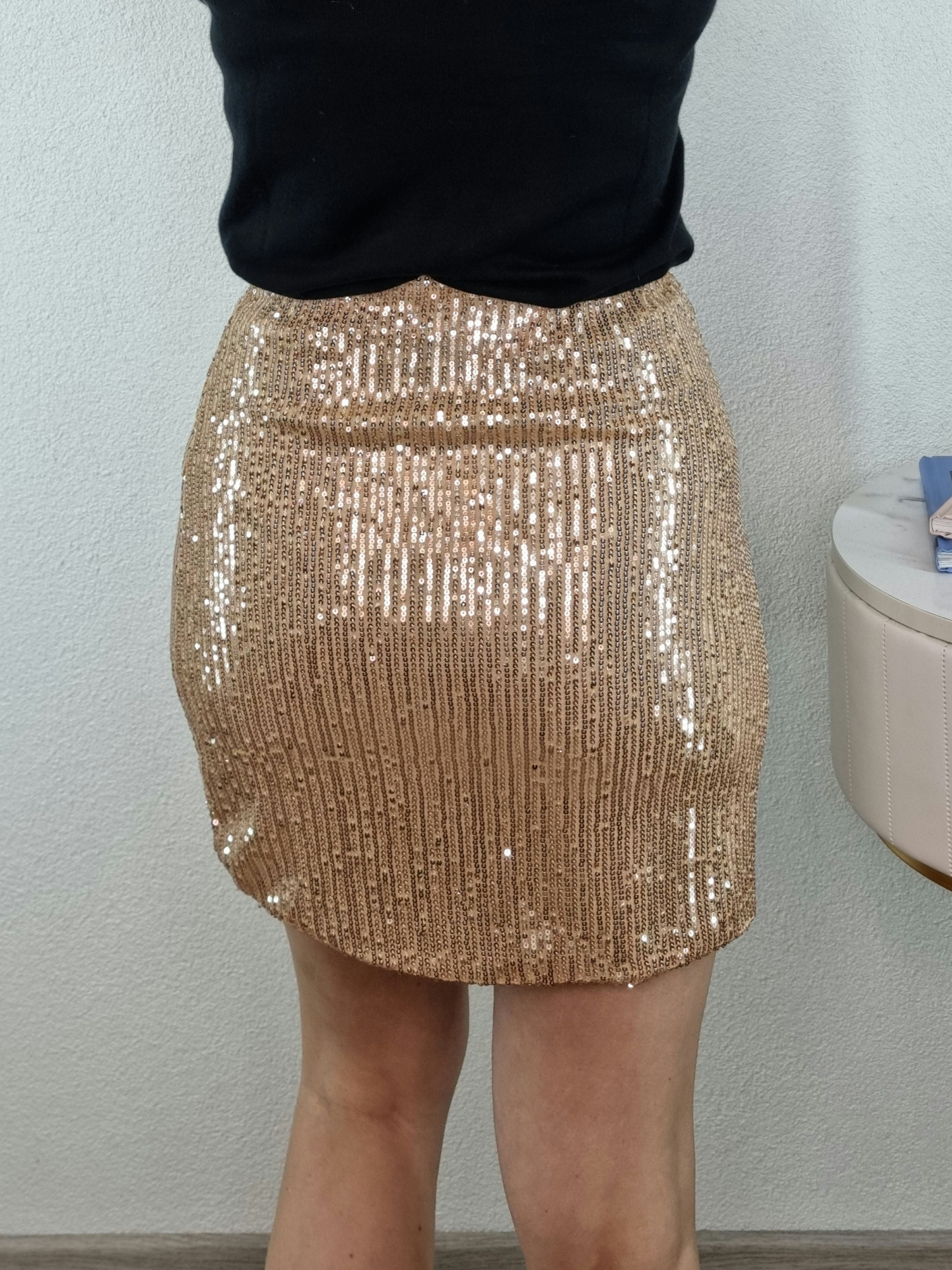 GONNA PAILLETTES ORO