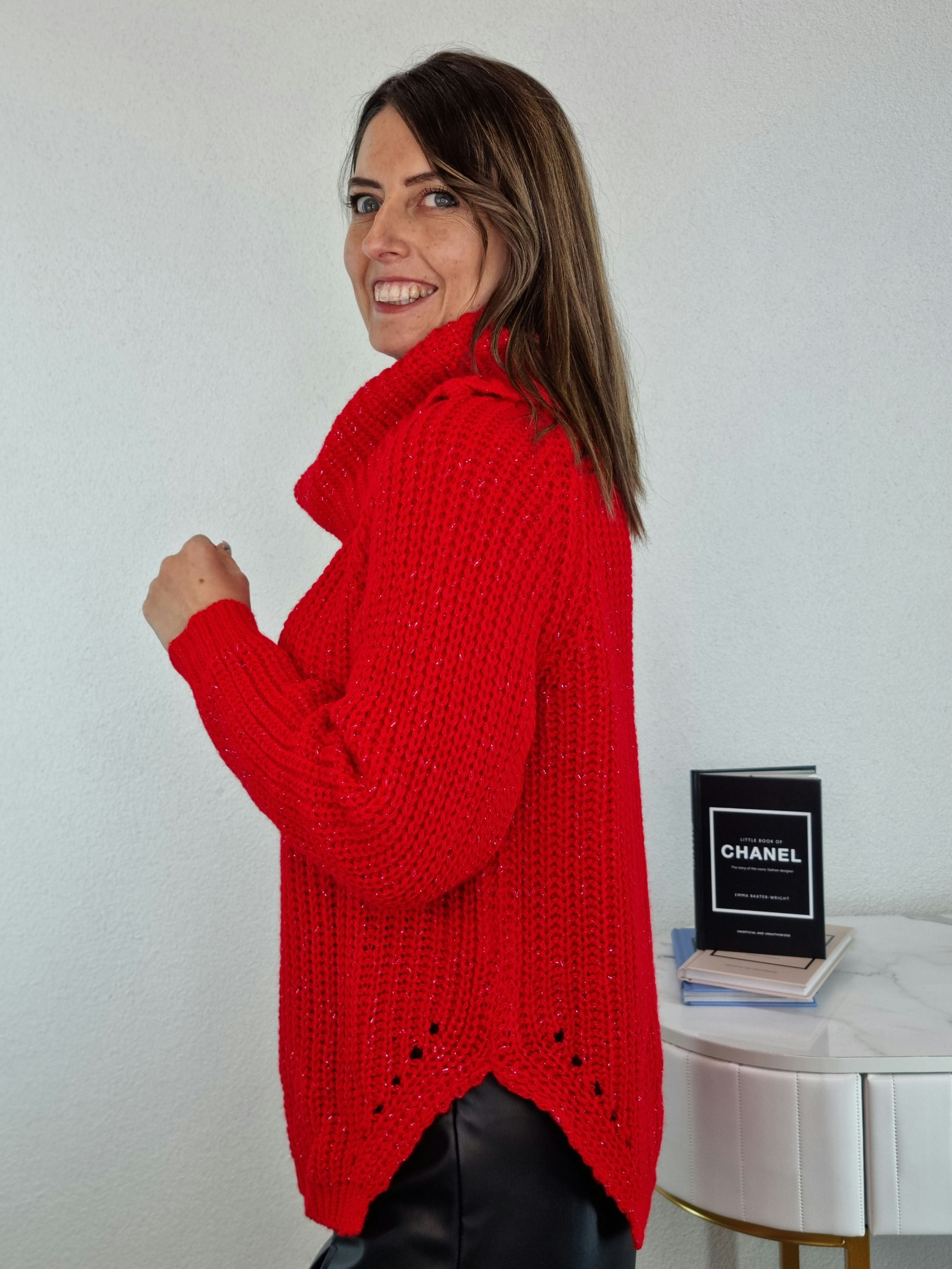 PULL TRECCIA ROSSO