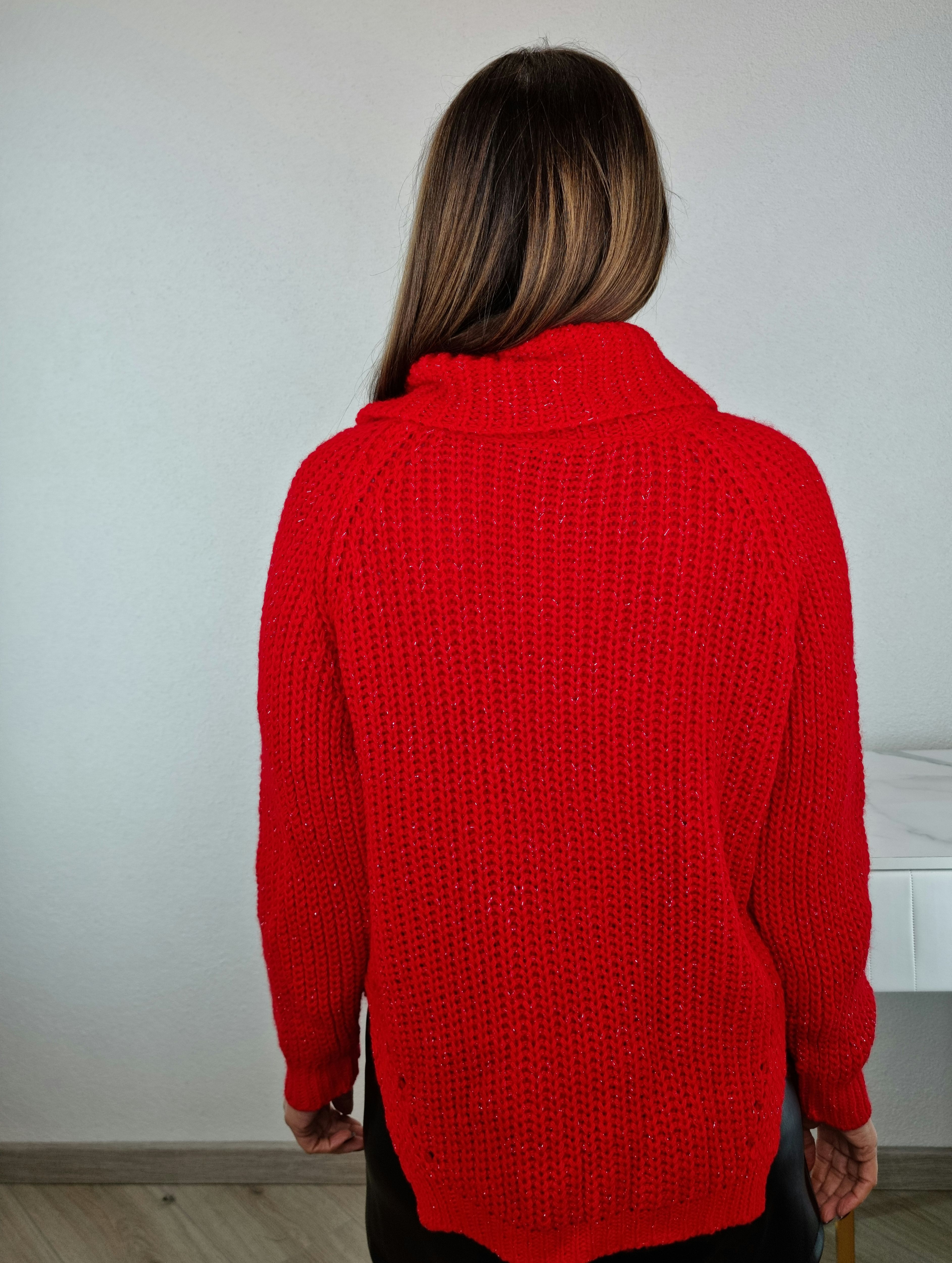 PULL TRECCIA ROSSO