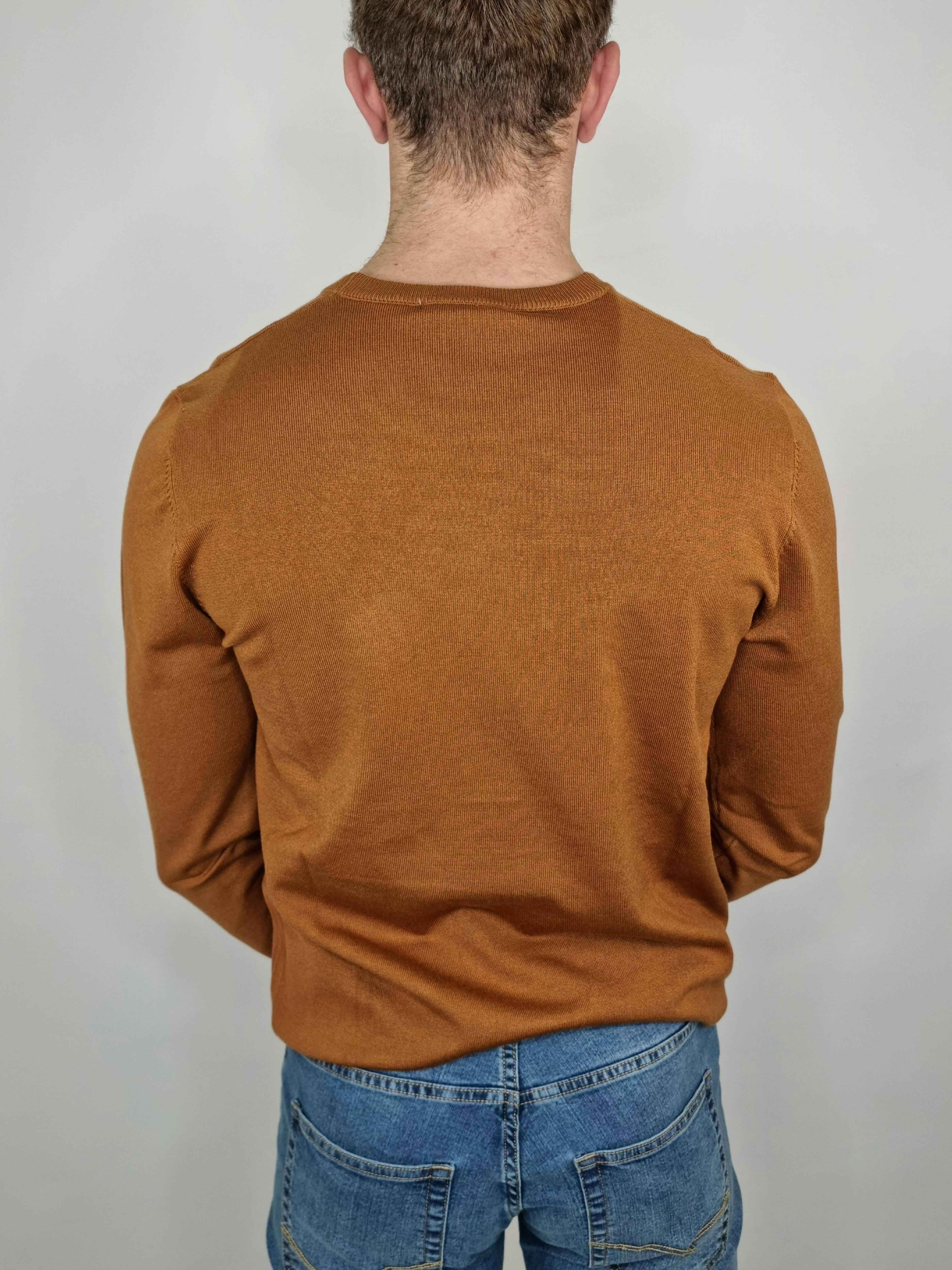Pull uomo helios art.730001 cannella