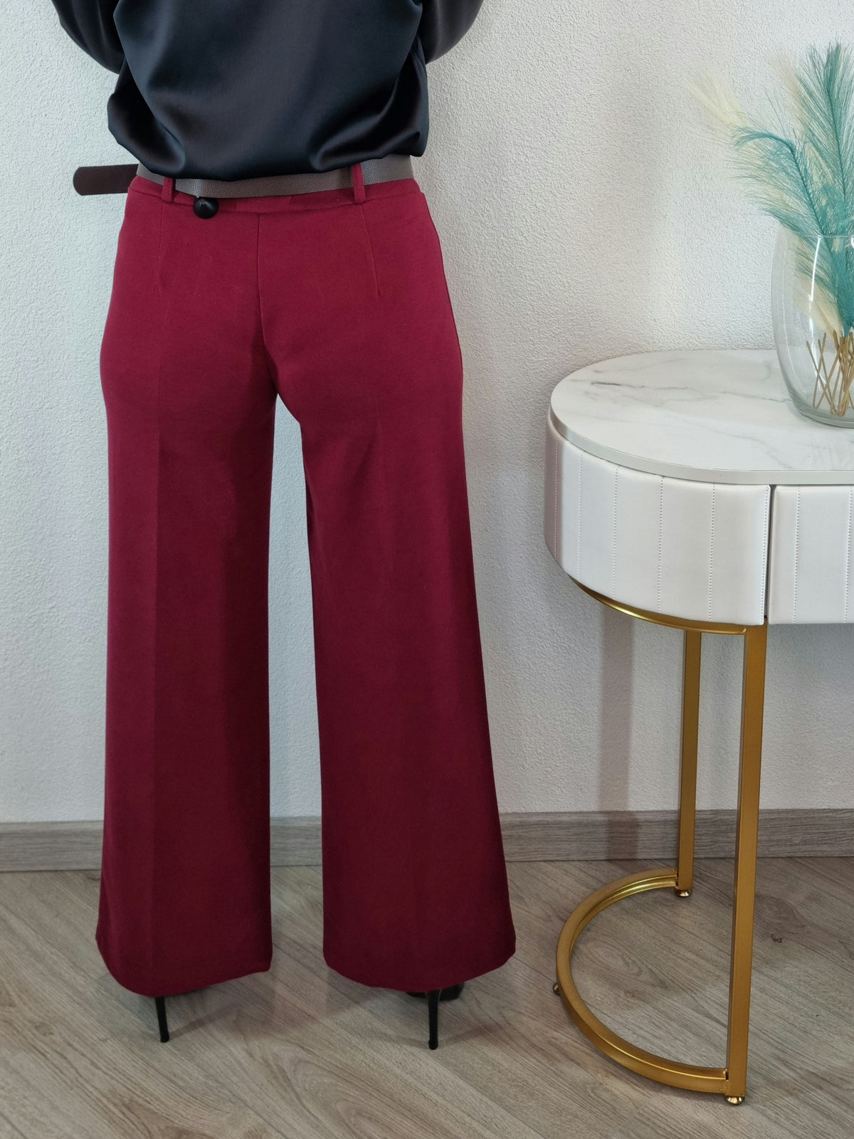 PANTALONE CINTA BORDEAUX