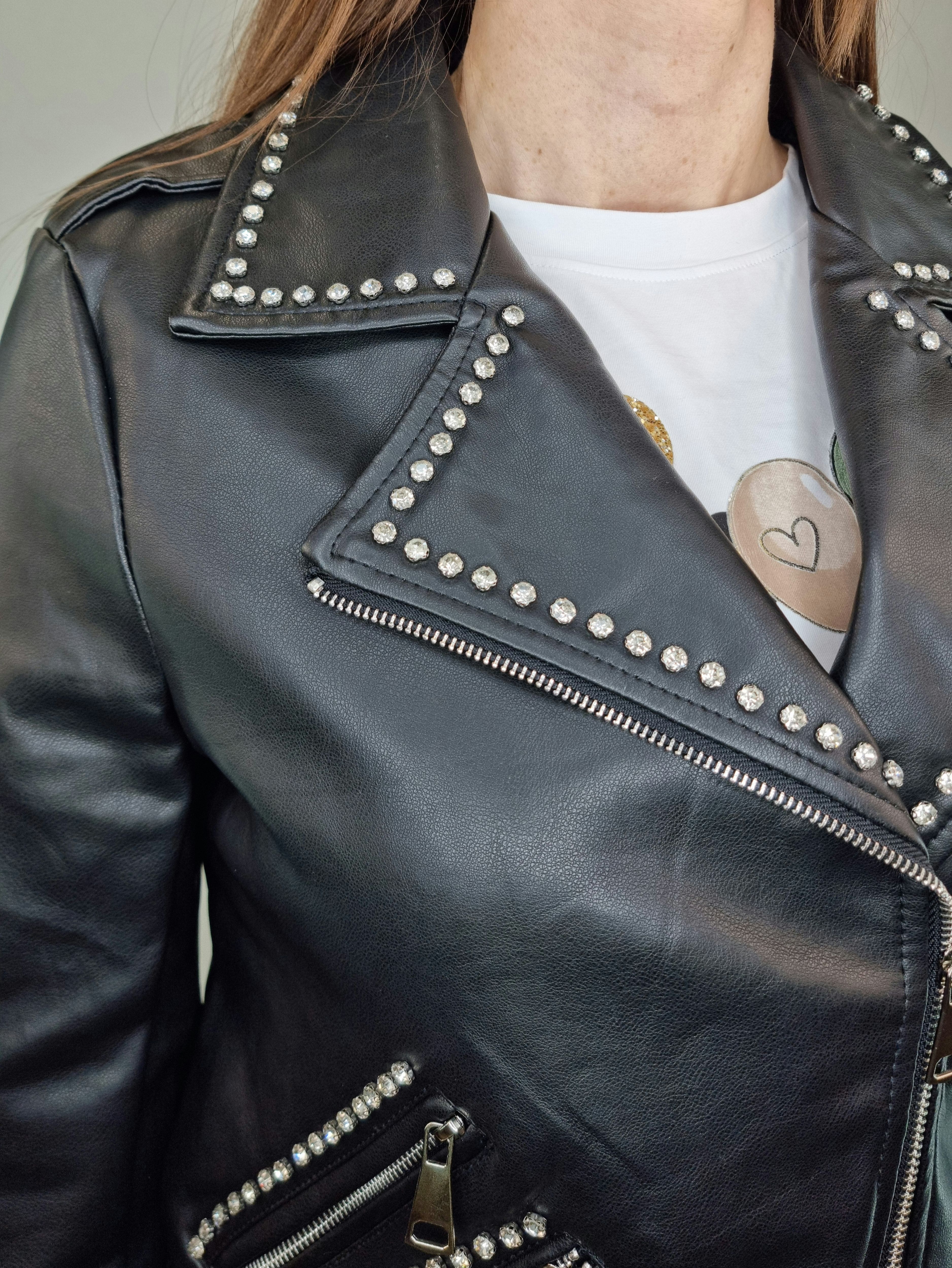 GIUBBINO SIMILPELLE NERO