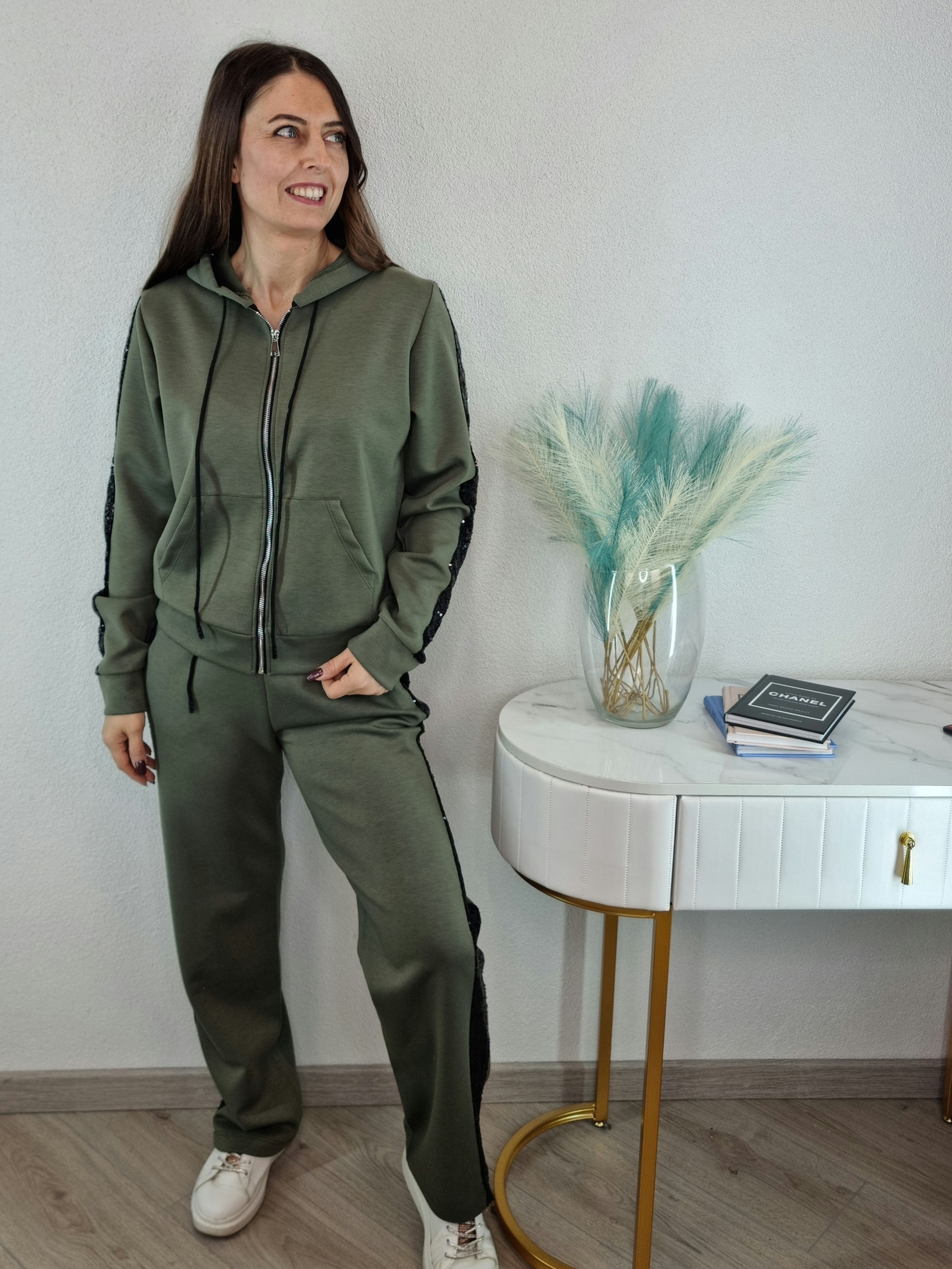 TUTA PAILLETTES VERDE