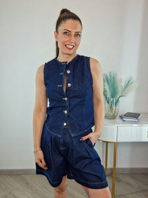 COMPLETO DENIM BLU