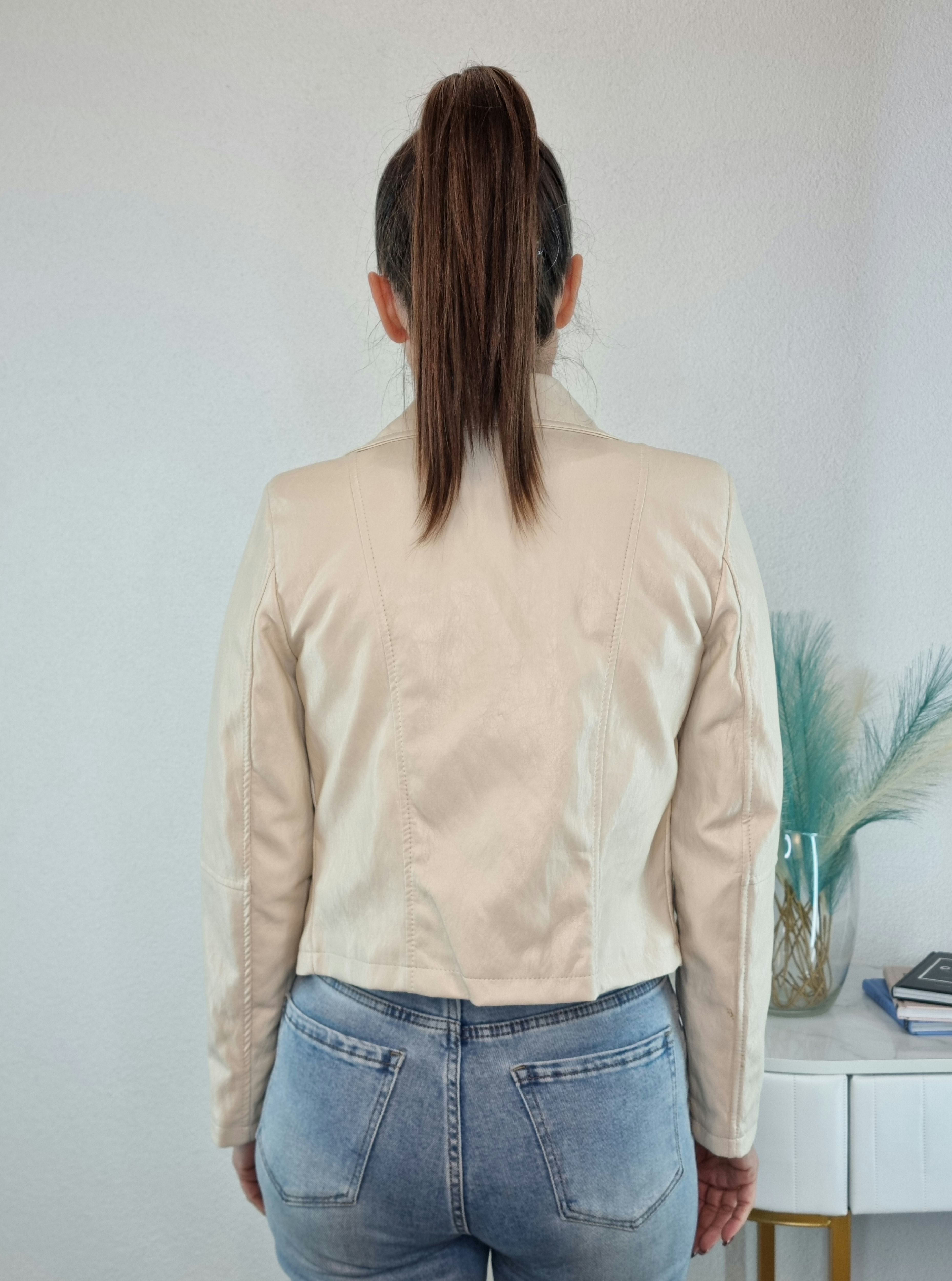 GIUBBINO SIMILPELLE BEIGE