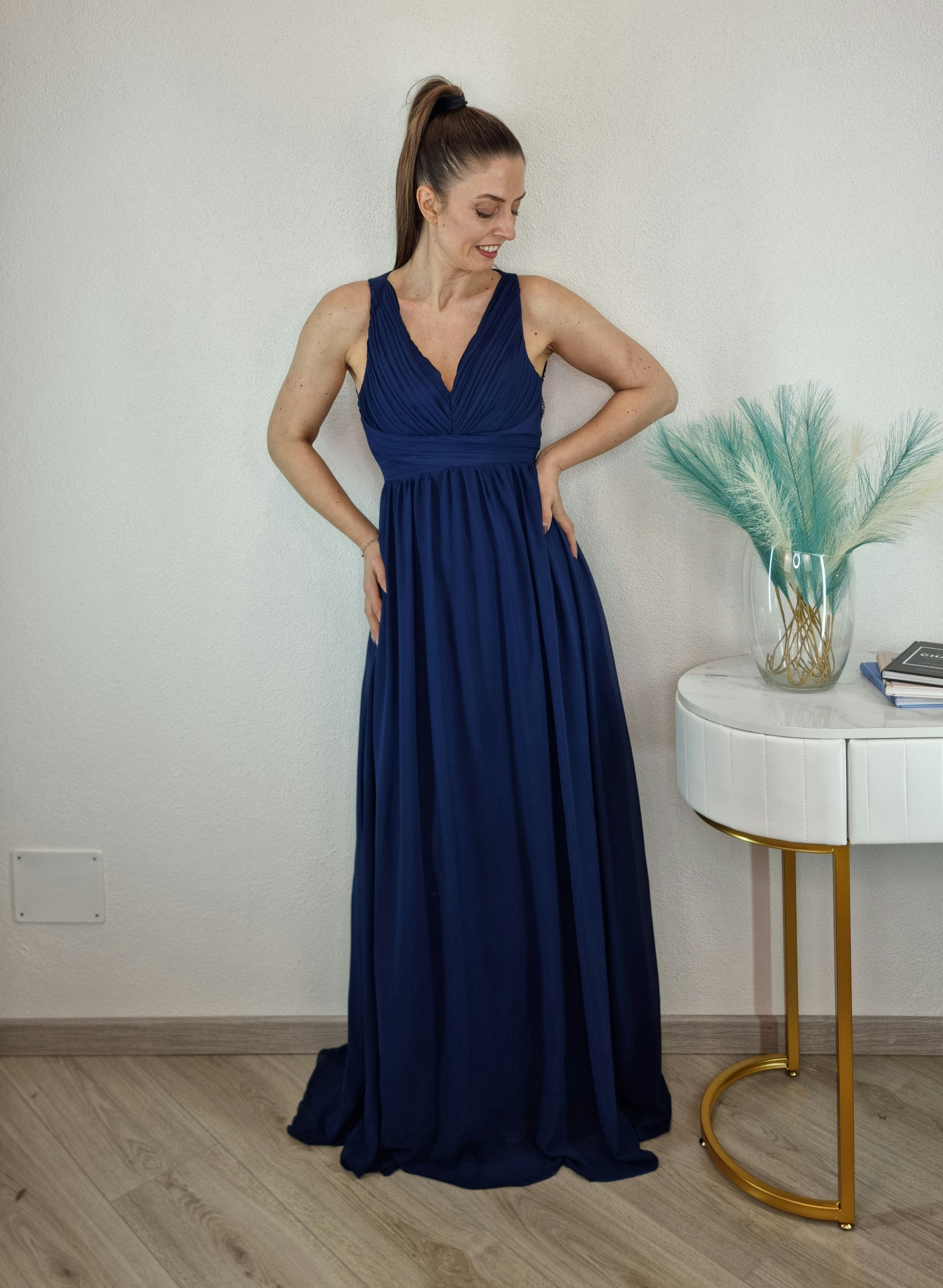 ABITO SHARON PIZZO BLU