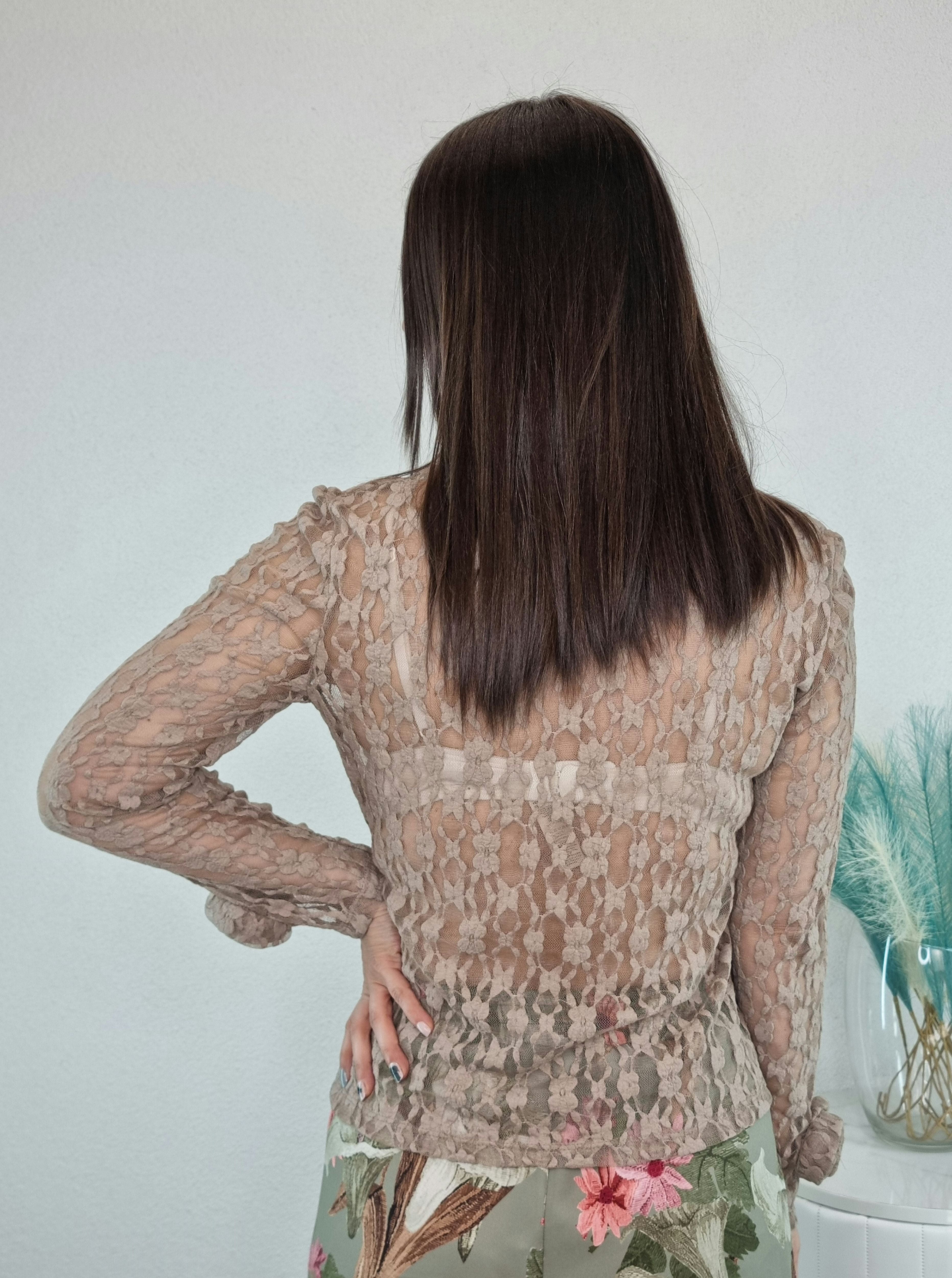 T-SHIRT PIZZO MOKA
