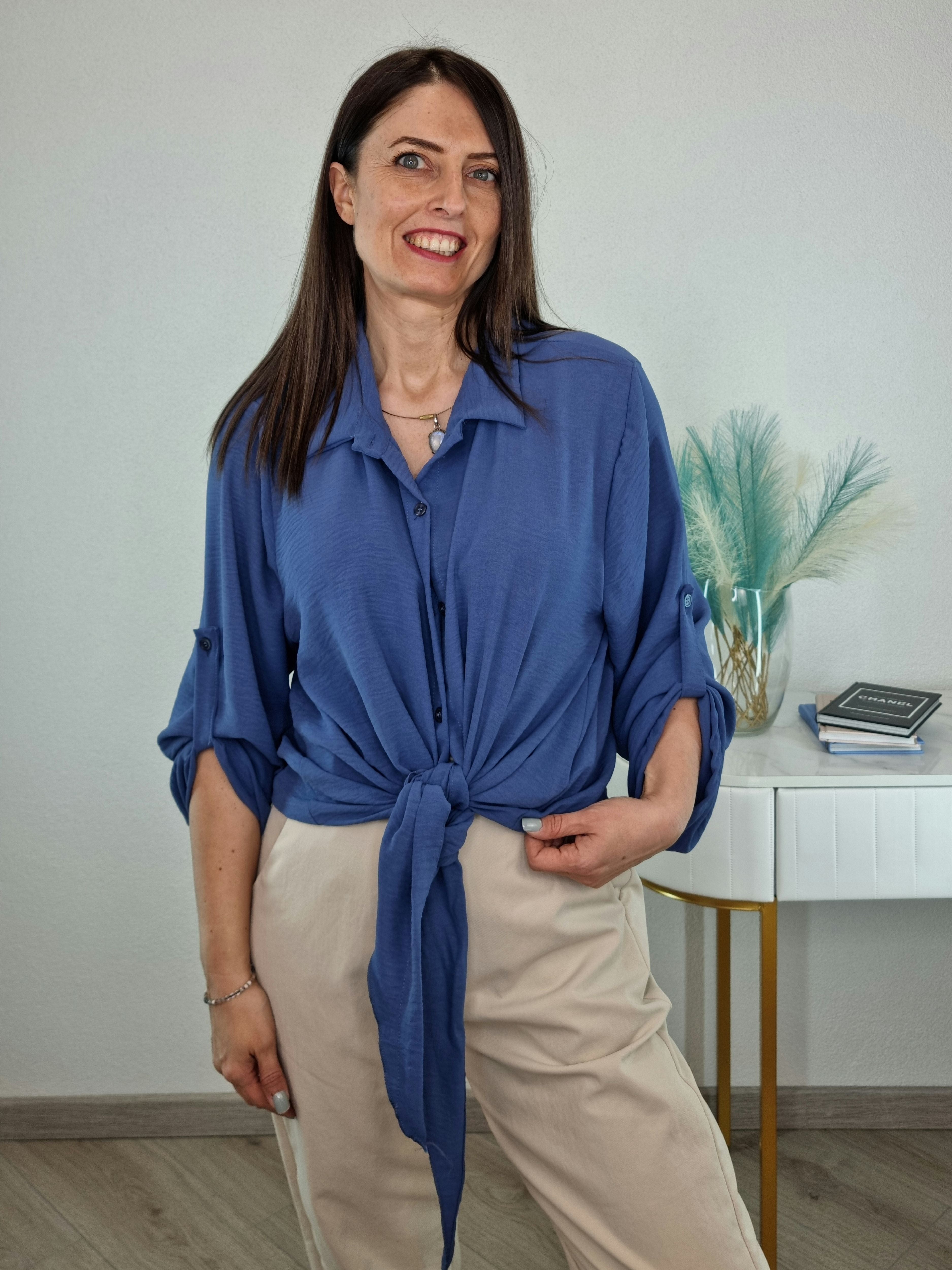 CAMICIA NODO BLU