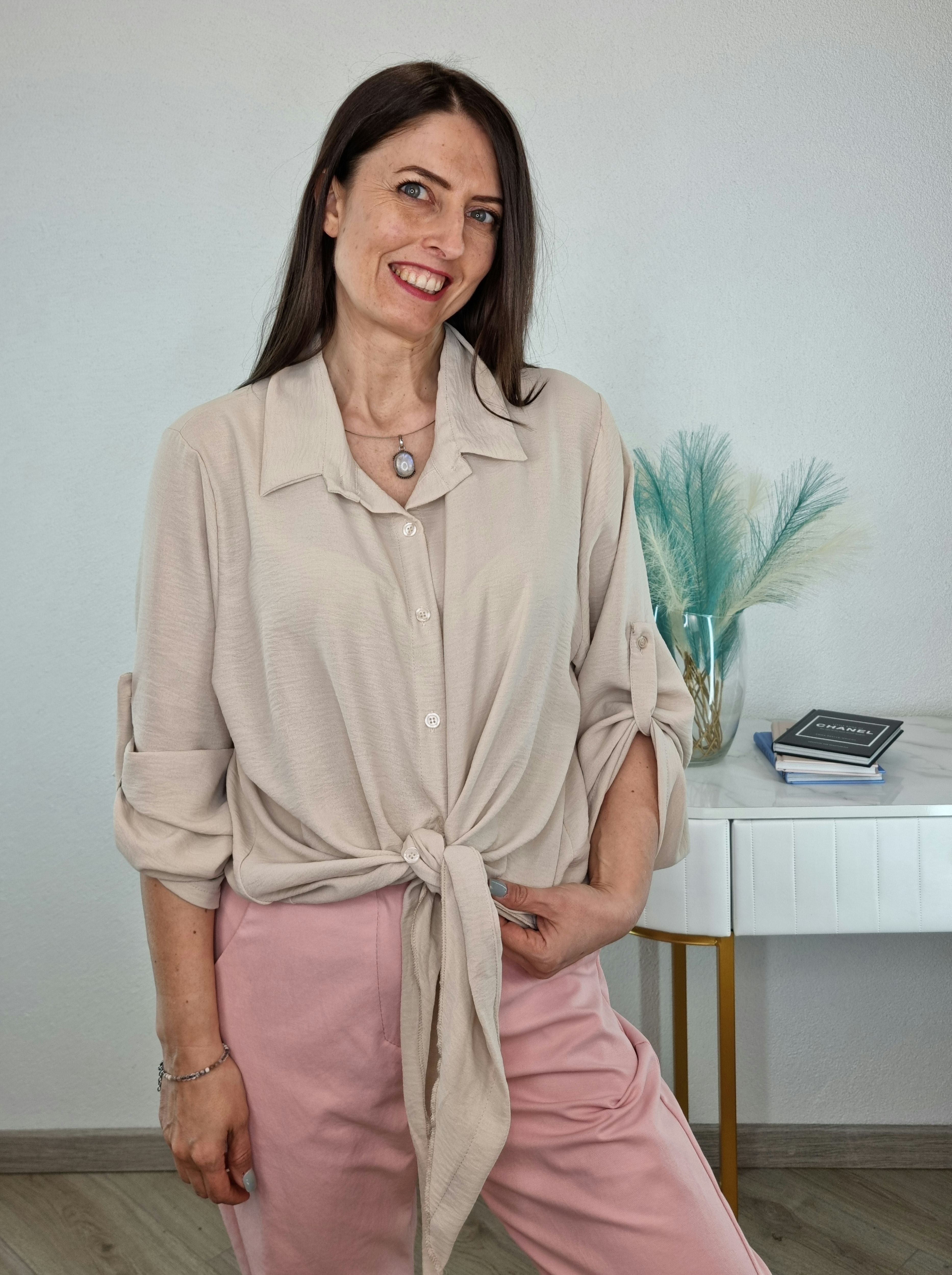 CAMICIA NODO BEIGE
