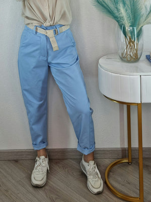 PANTALONE OVETTO AZZURRO