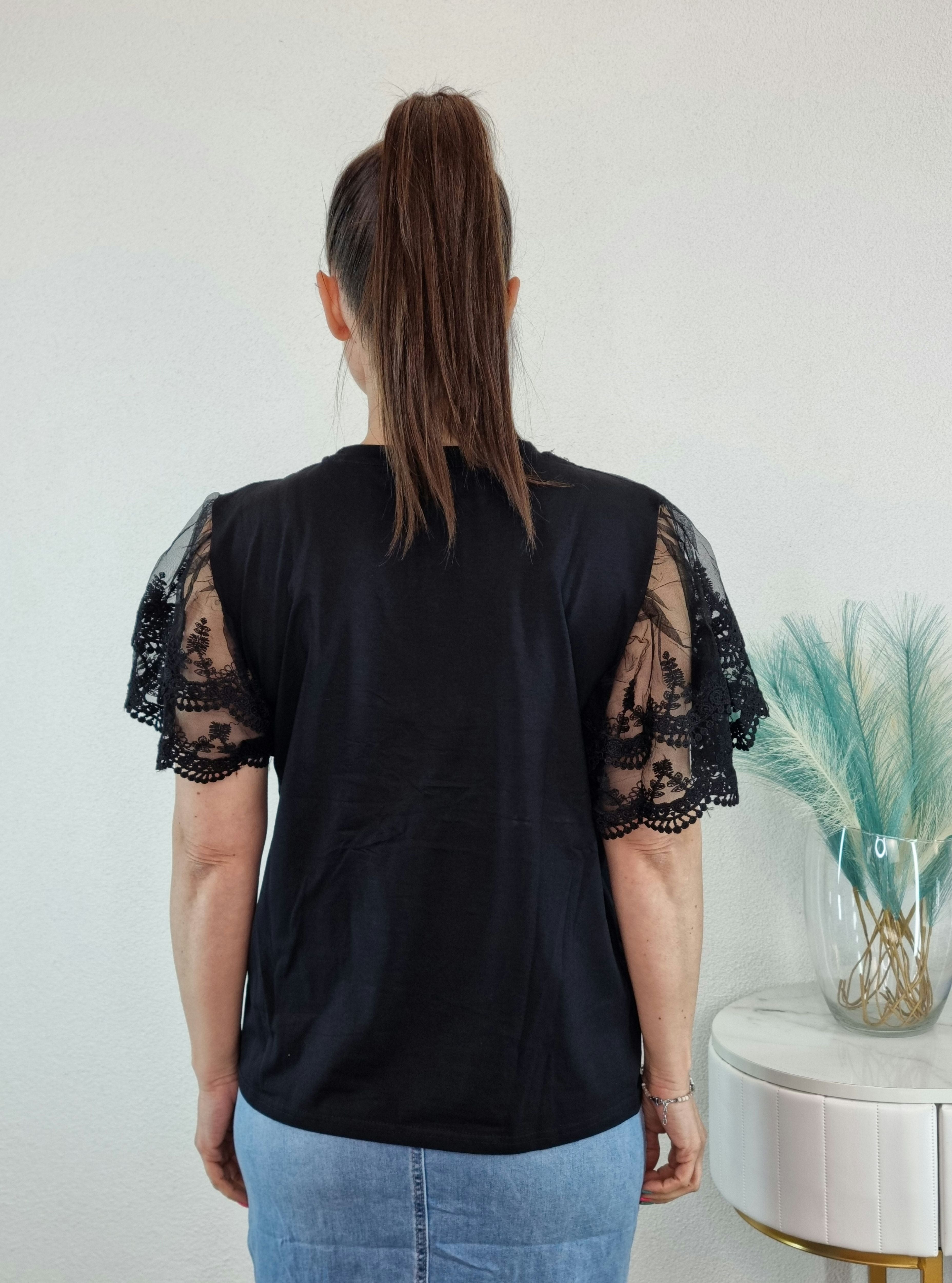 T-SHIRT PIZZO NERA