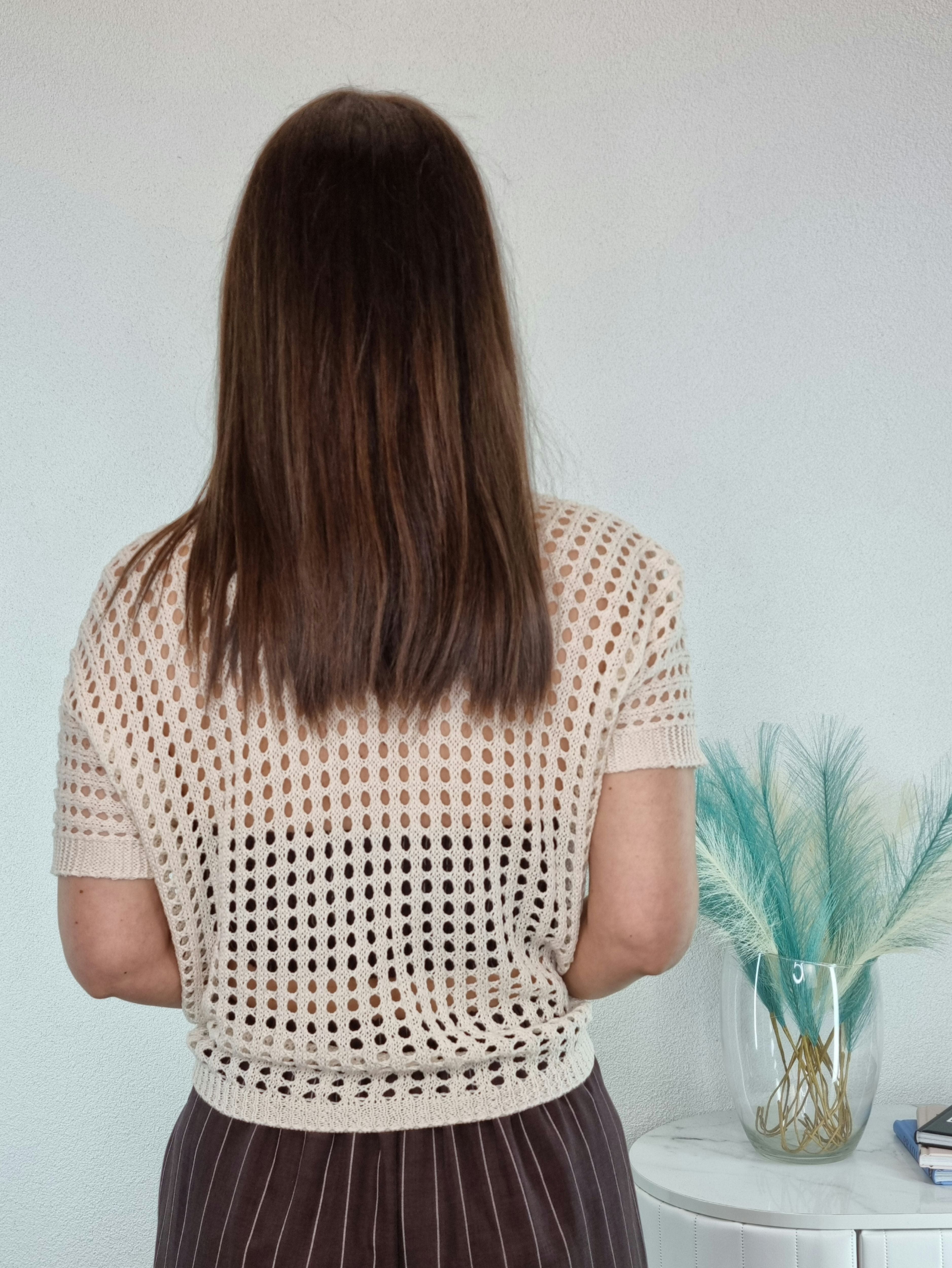 CARDIGAN TRAFORATO BEIGE
