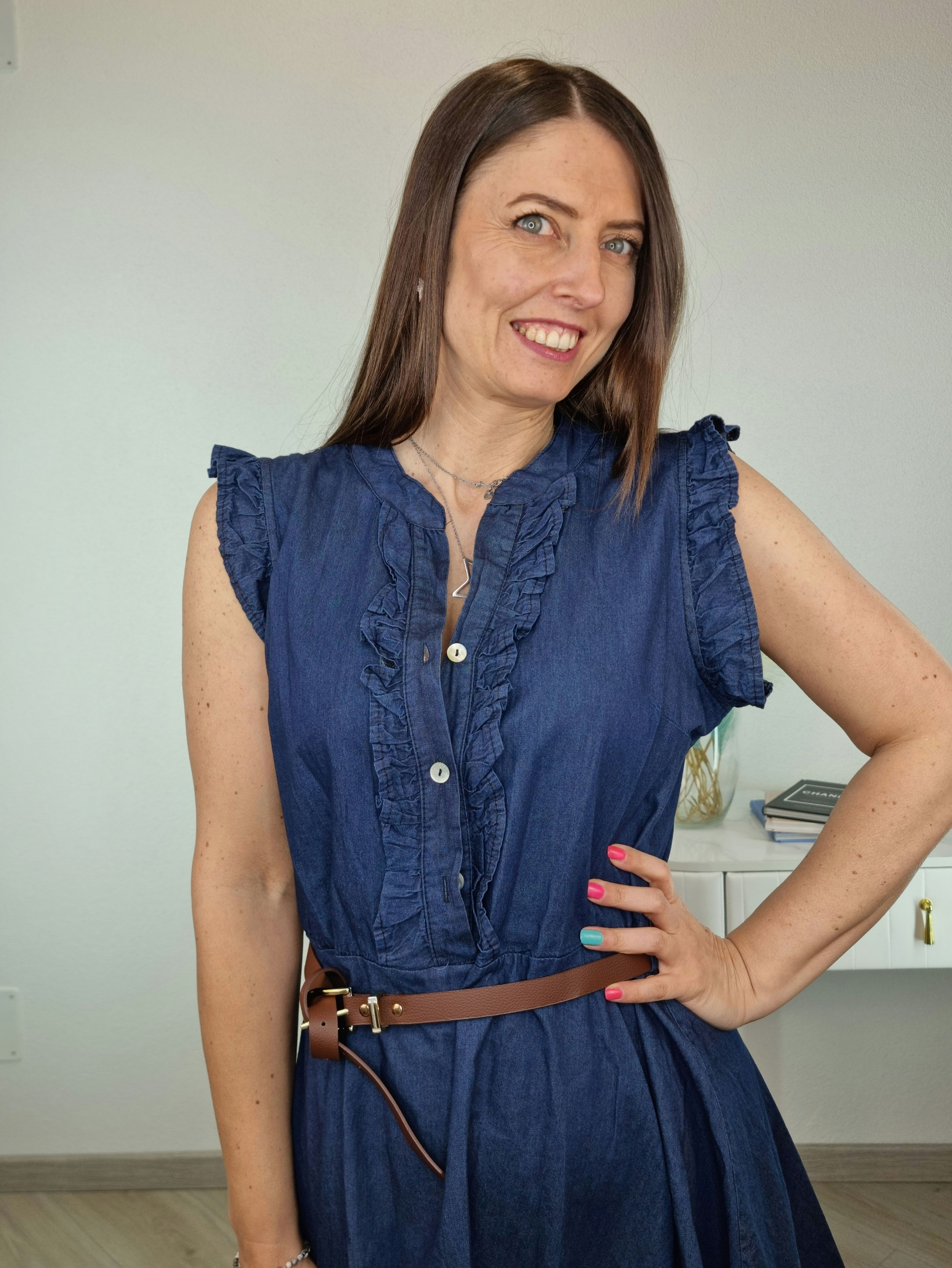 ABITO DENIM ROUGE CORTO