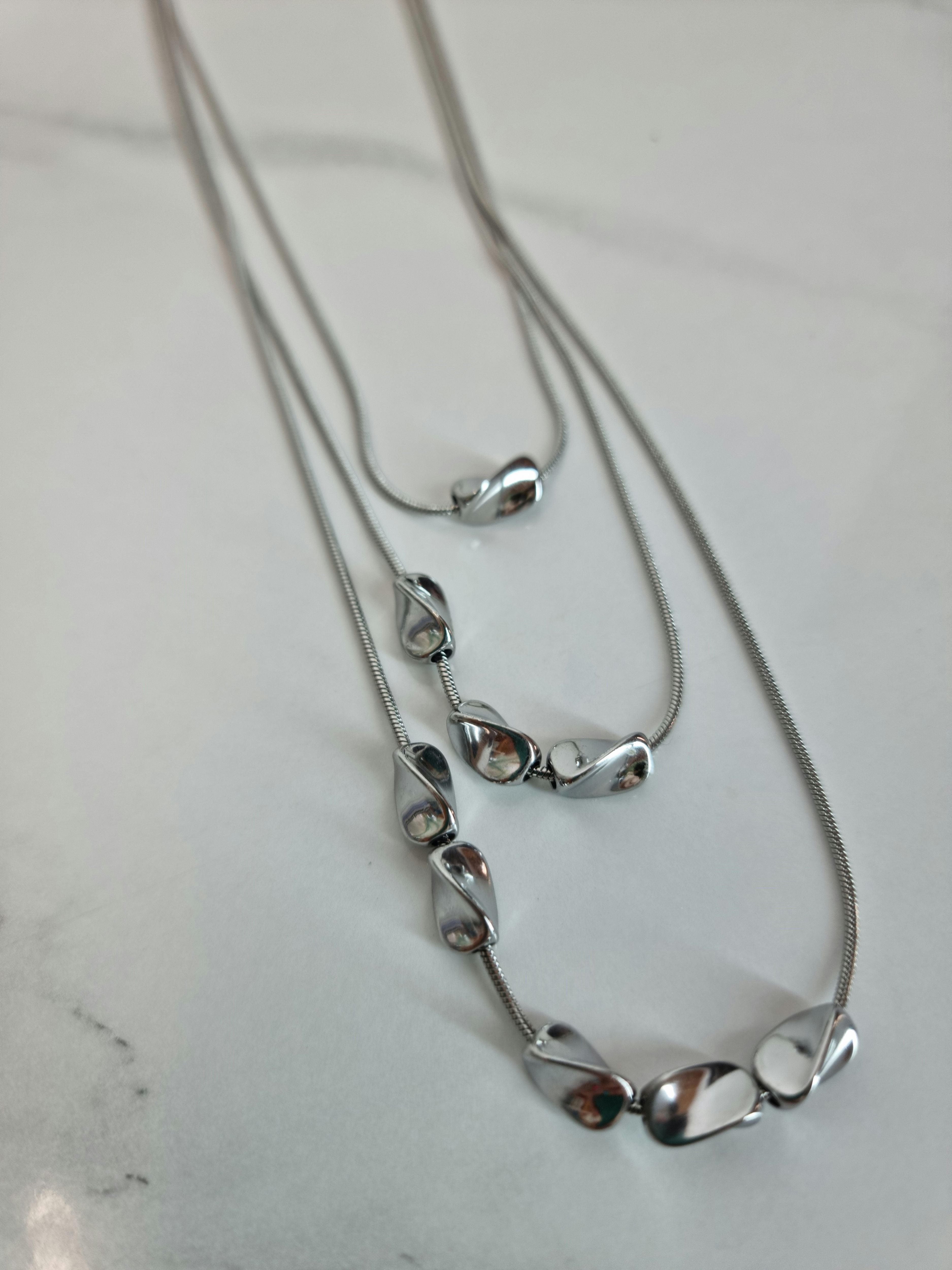 COLLANA TRIS ARGENTO