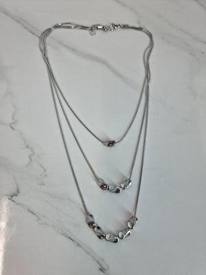 COLLANA TRIS ARGENTO
