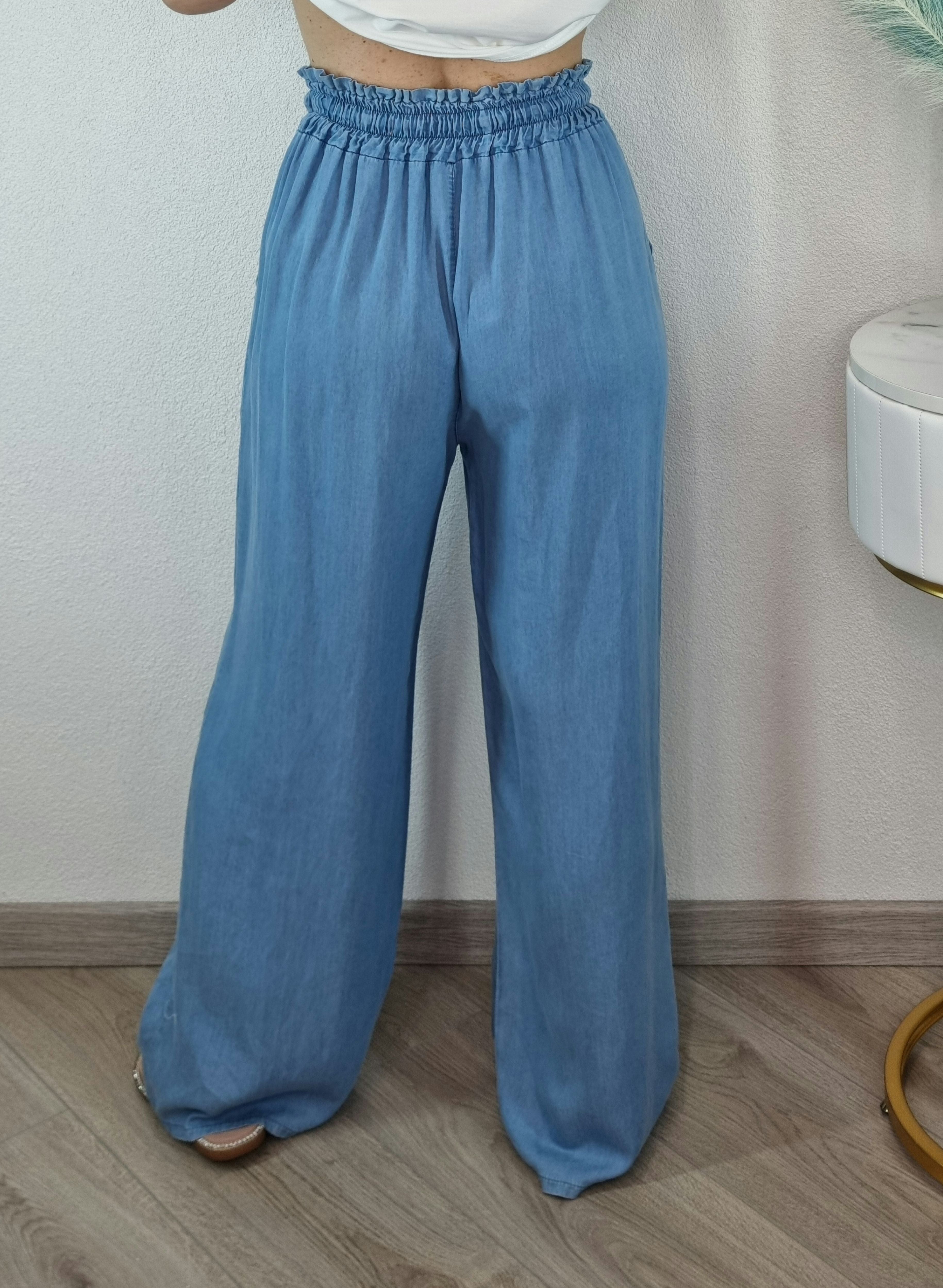 PANTALONE COMPHY AZZURRO