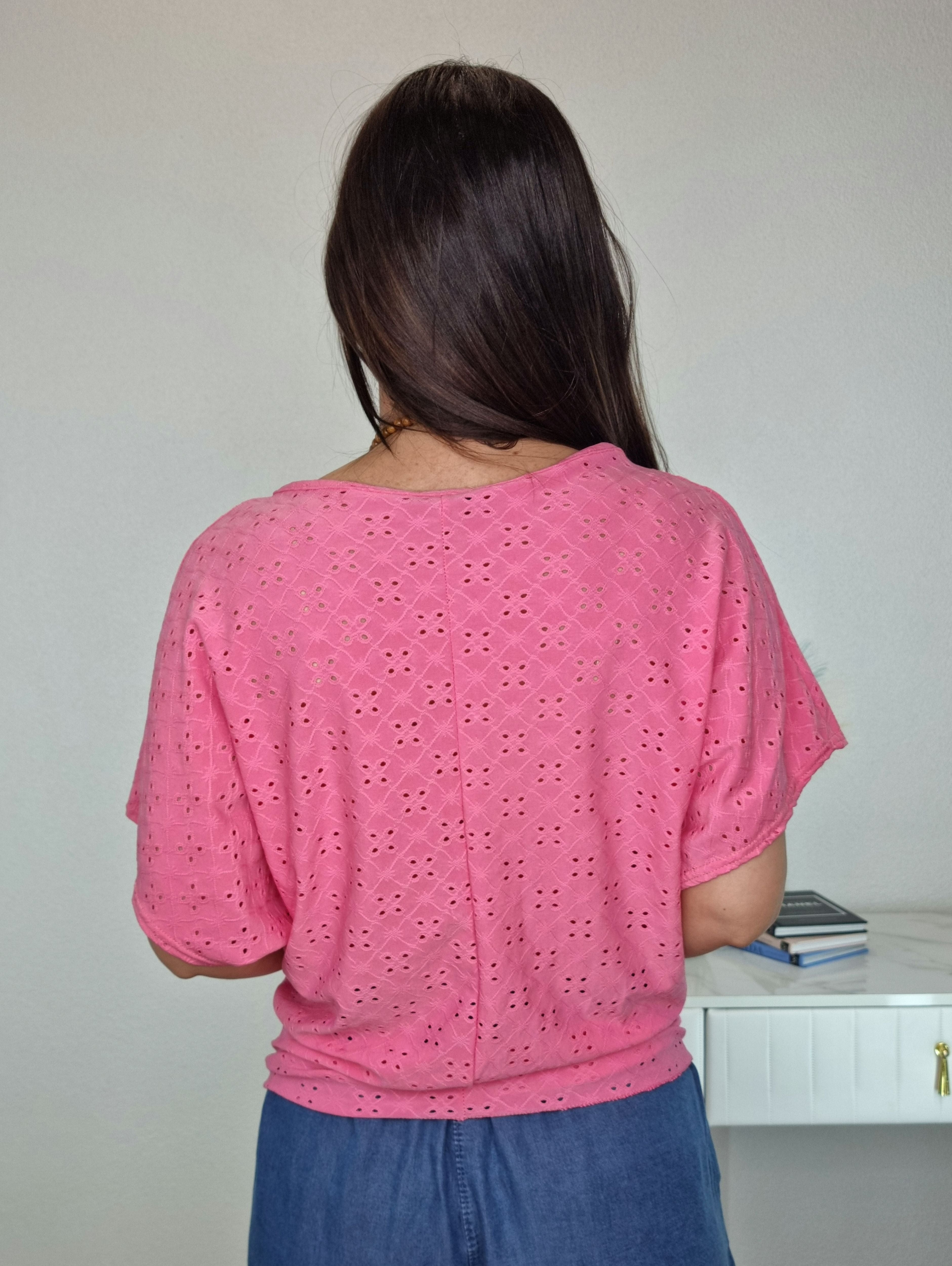 T-SHIRT COLLANA ROSA