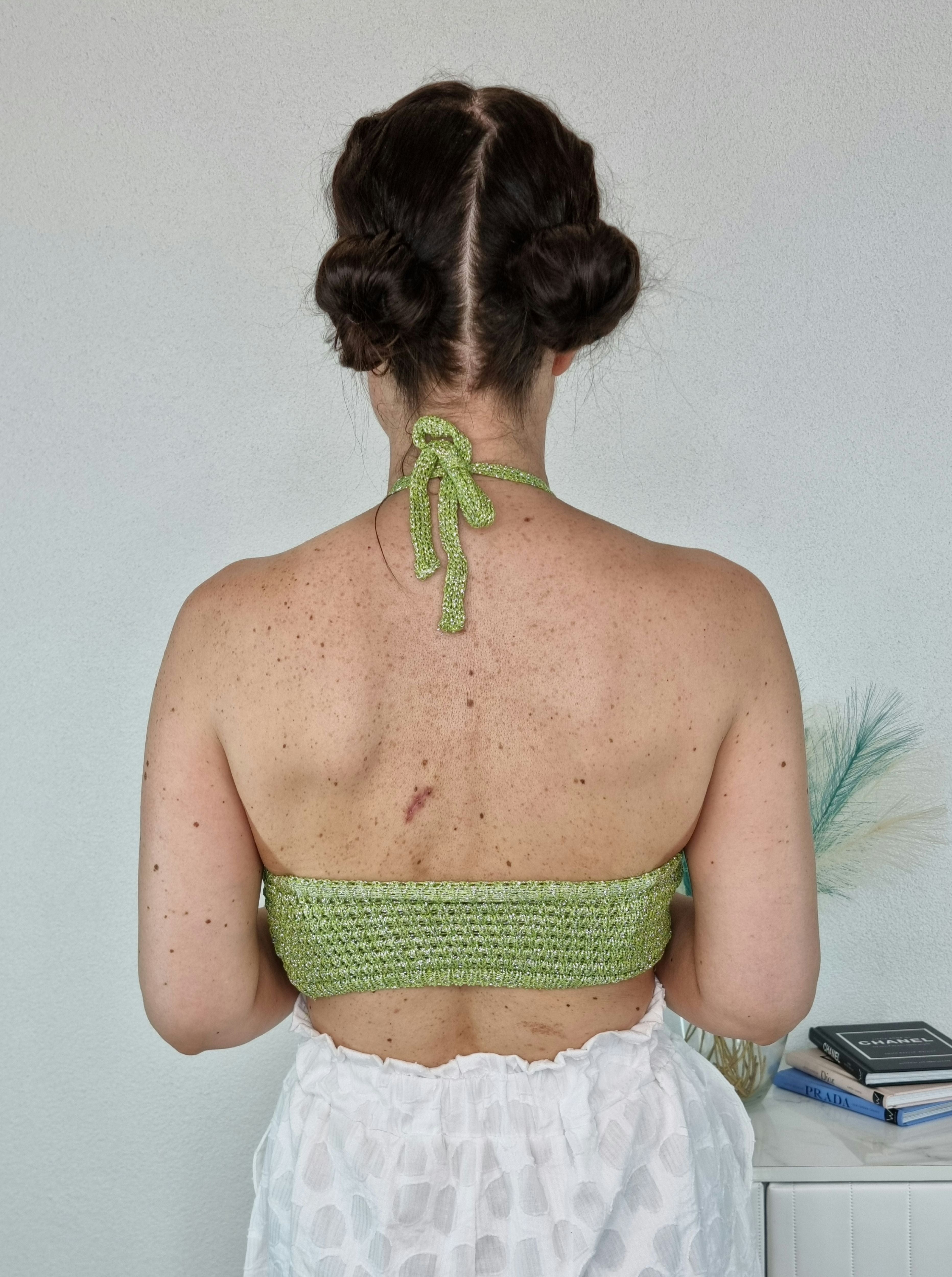TOP CROCHET LUREX VERDE