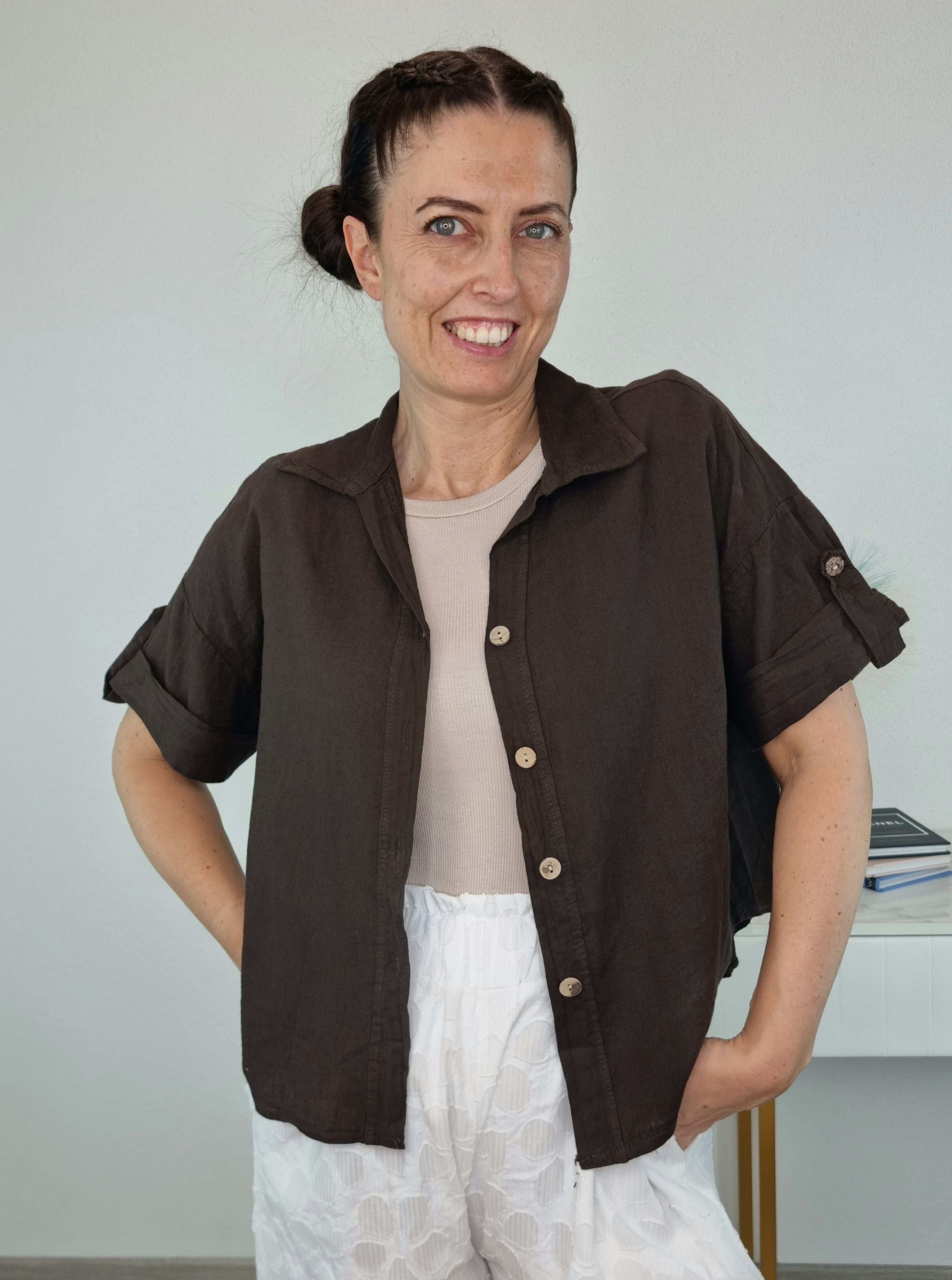 CAMICIA LINO MORO