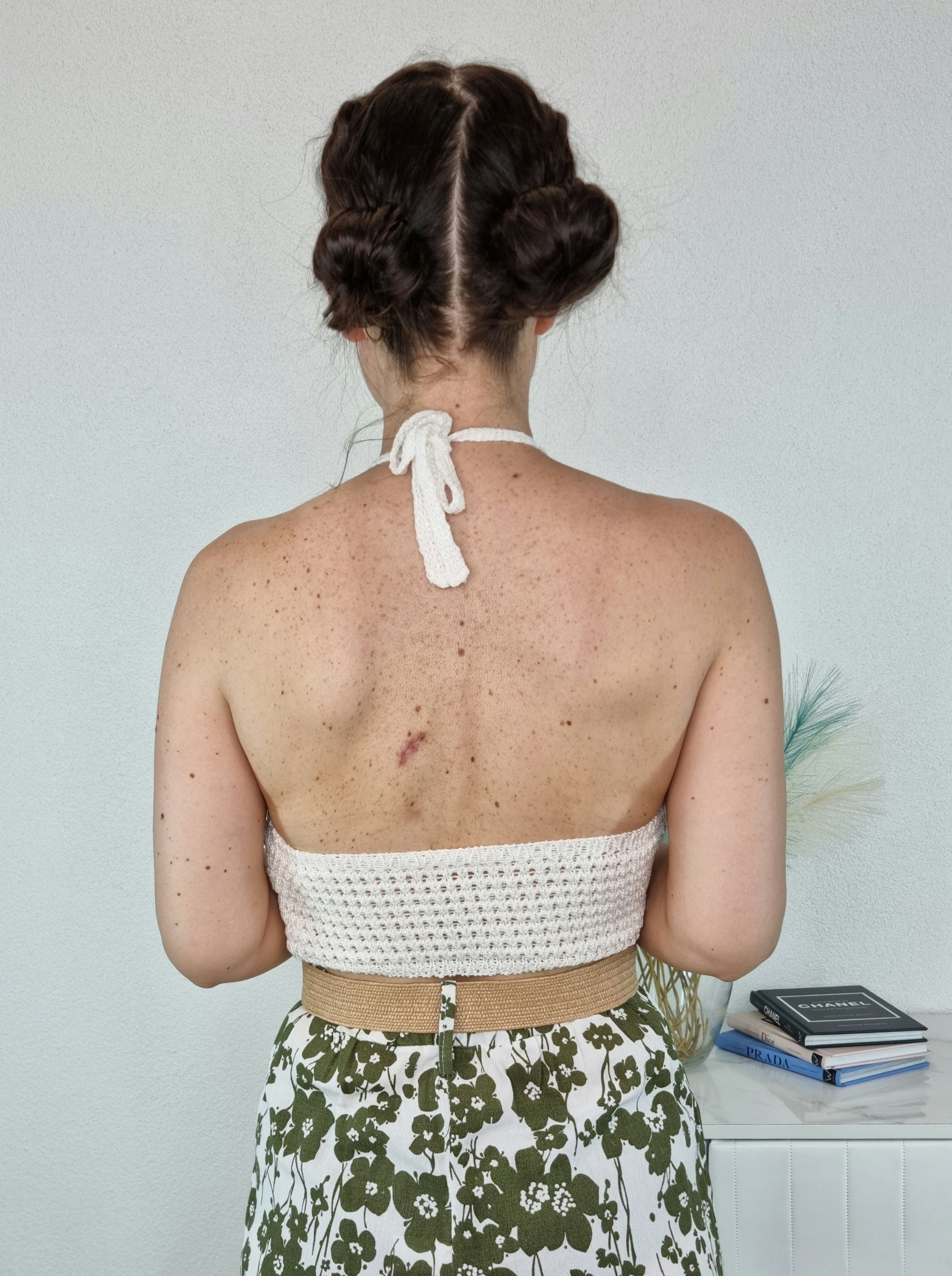 TOP CROCHET LUREX BIANCO
